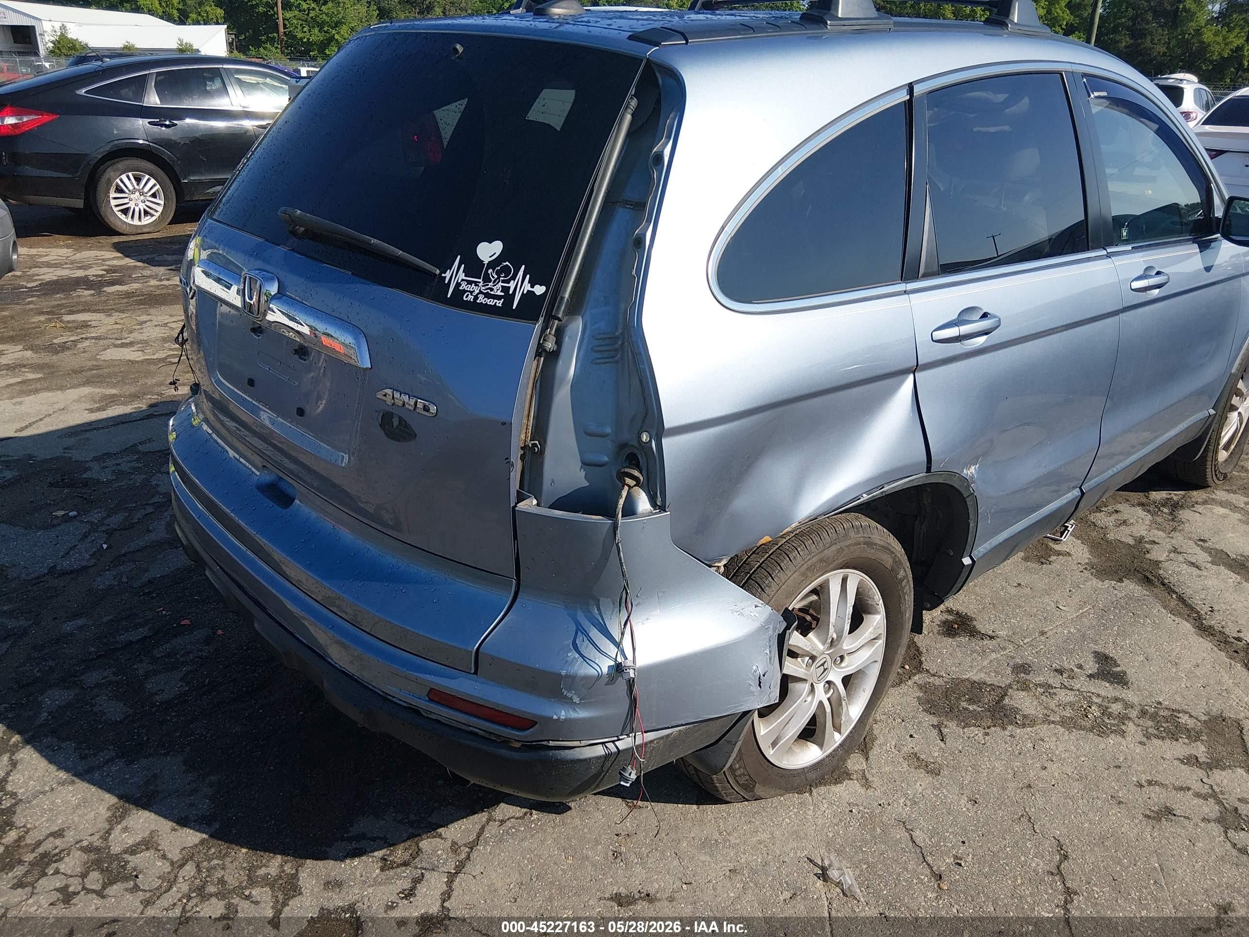 2011 Honda Cr-v Ex-l Blue vin: JHLRE4H78BC007168