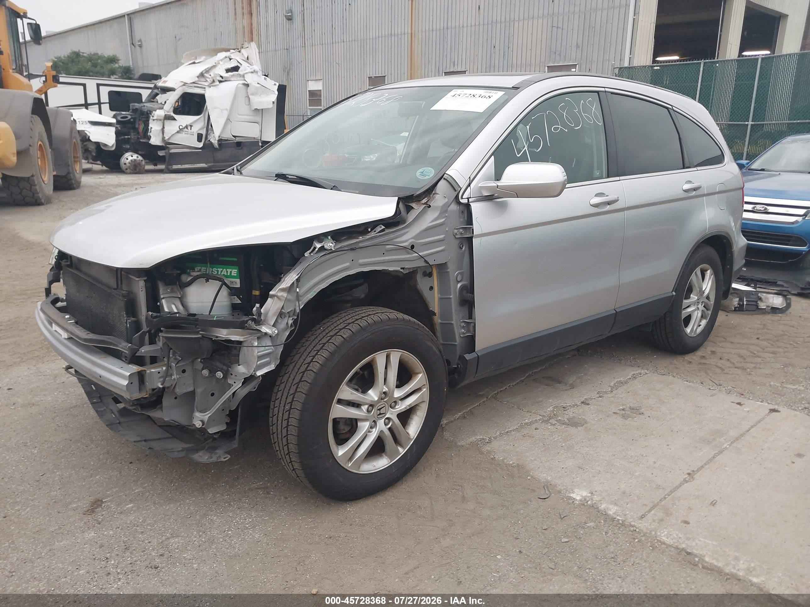 2010 Honda Cr-v Ex-l Silver vin: JHLRE4H79AC009669