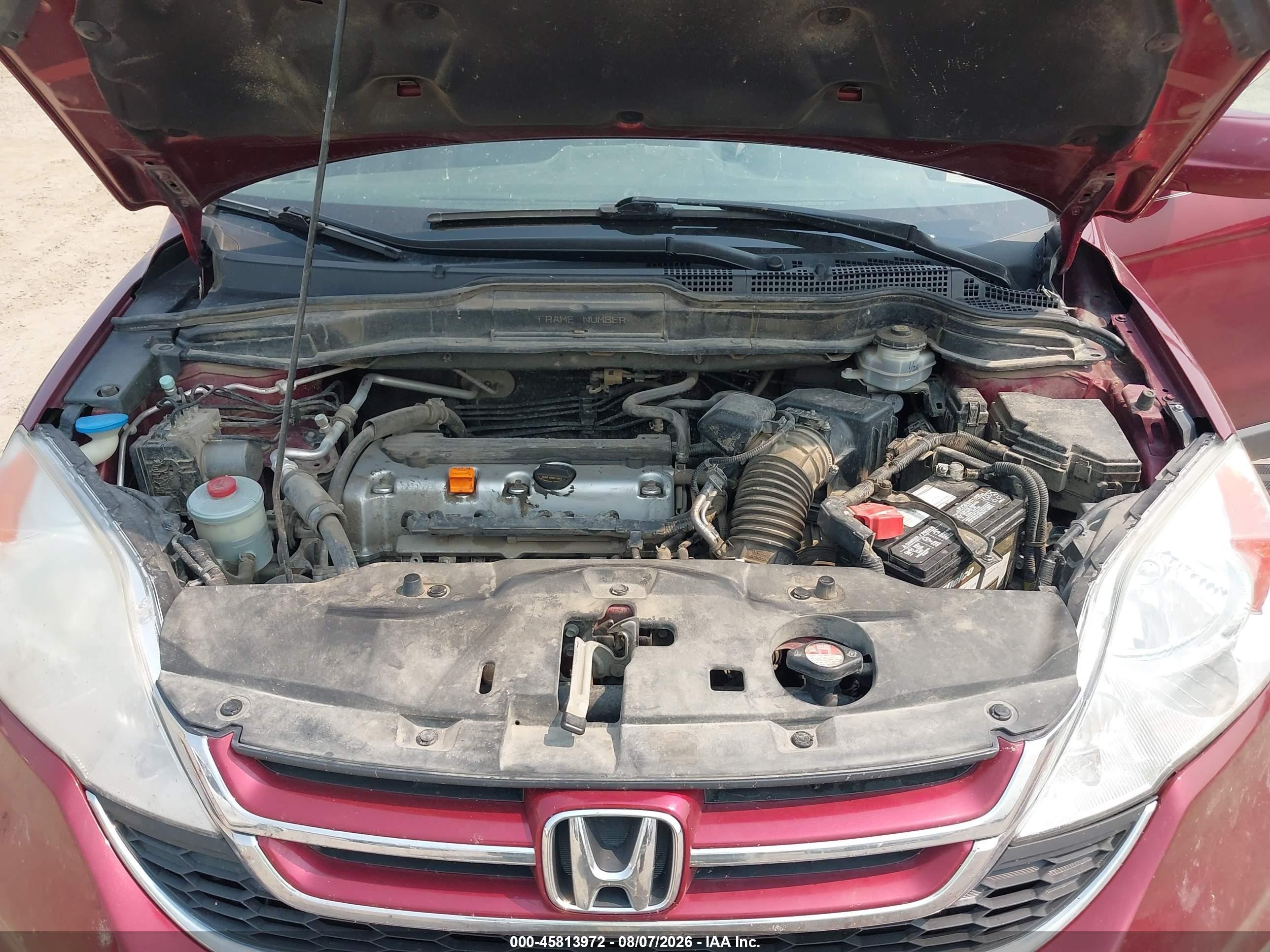 2010 Honda Cr-v Ex-l Red vin: JHLRE4H7XAC001189