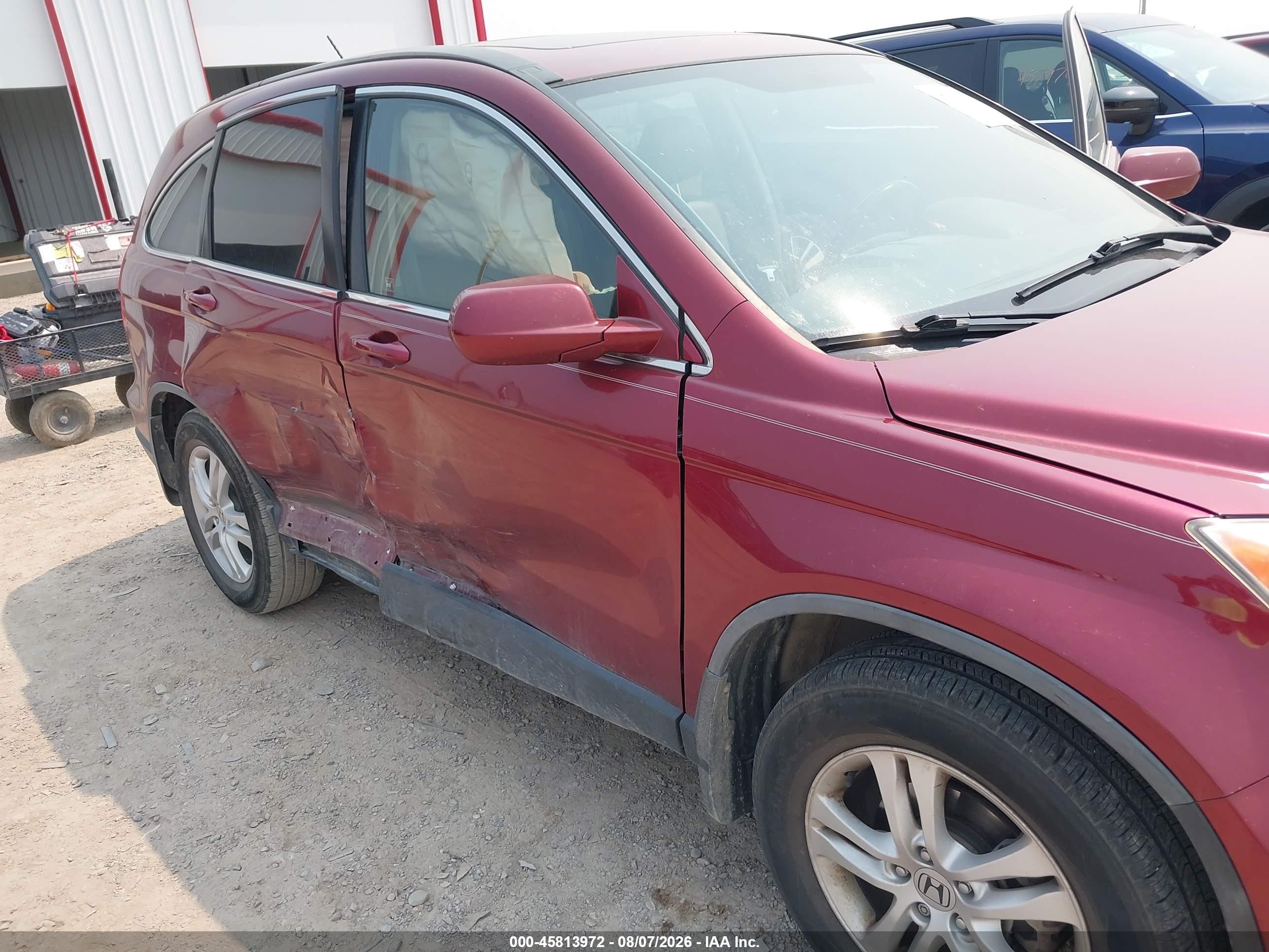 2010 Honda Cr-v Ex-l Red vin: JHLRE4H7XAC001189