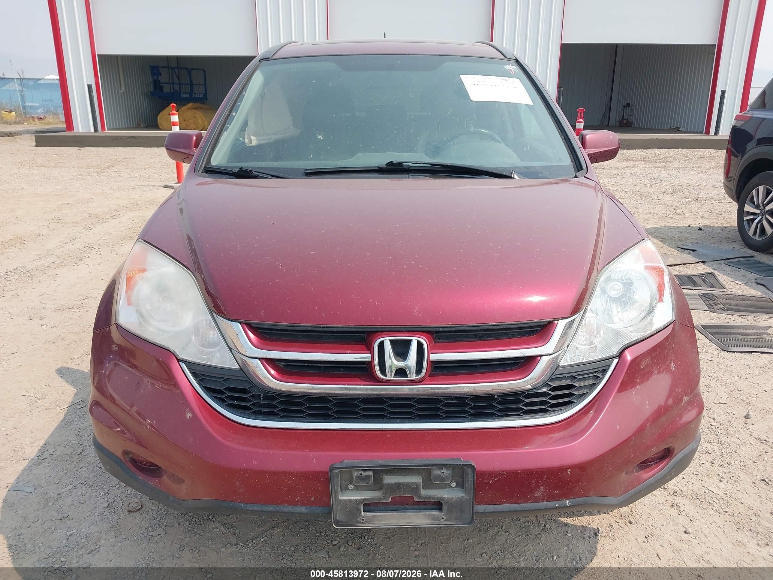 2010 Honda Cr-v Ex-l Red vin: JHLRE4H7XAC001189
