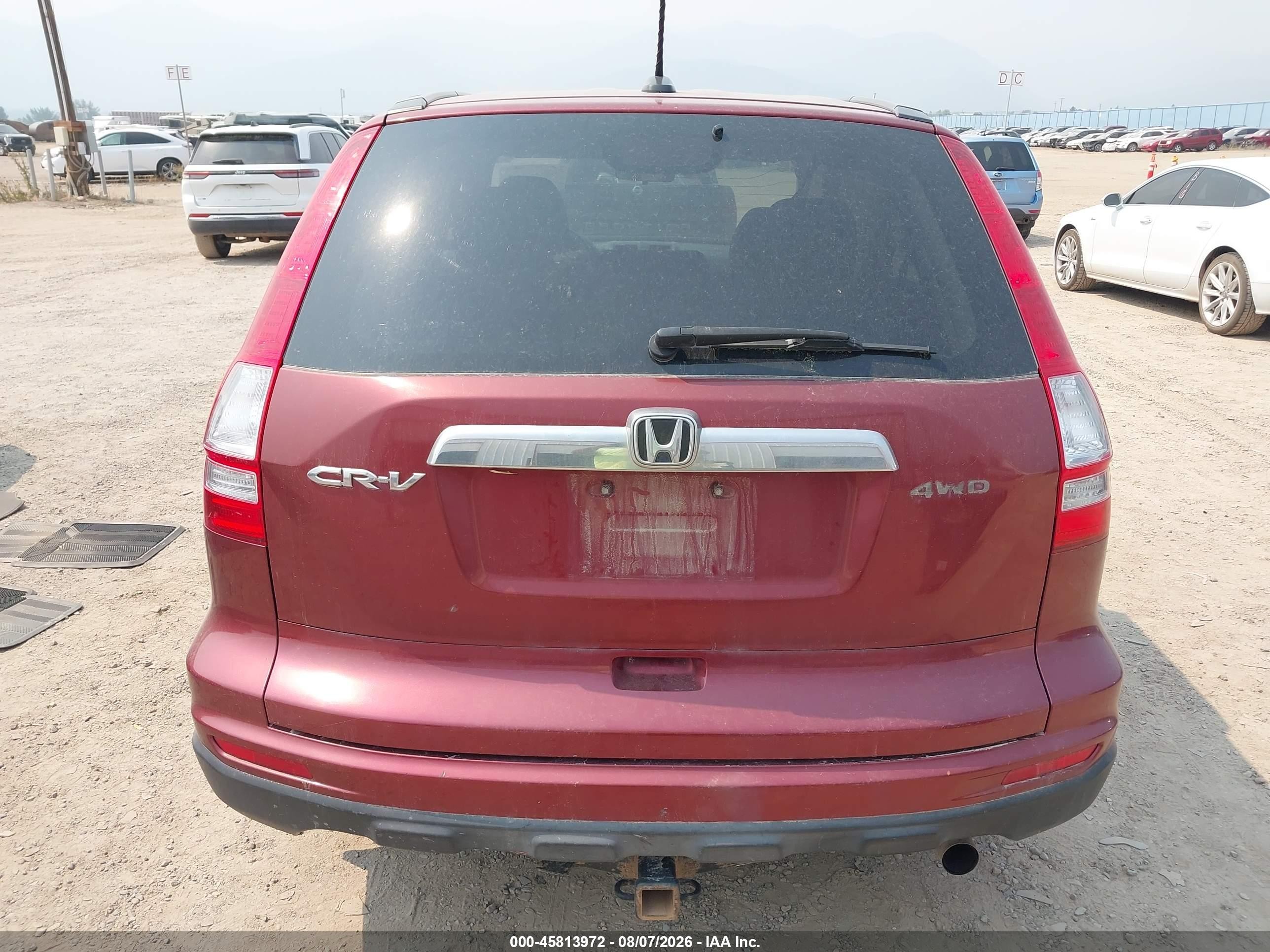2010 Honda Cr-v Ex-l Red vin: JHLRE4H7XAC001189