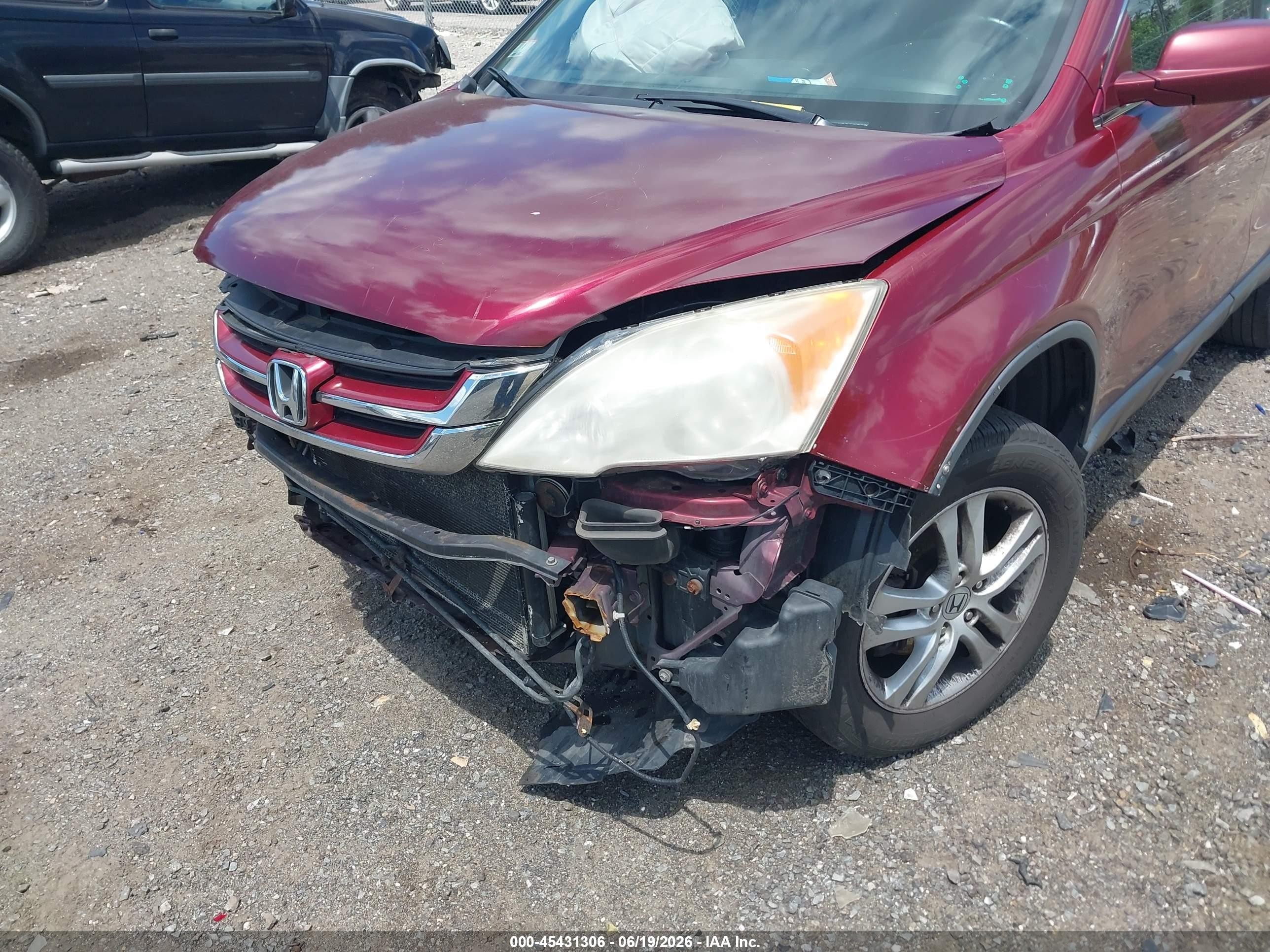 2011 Honda Cr-v Ex-l Burgundy vin: JHLRE4H7XBC021623
