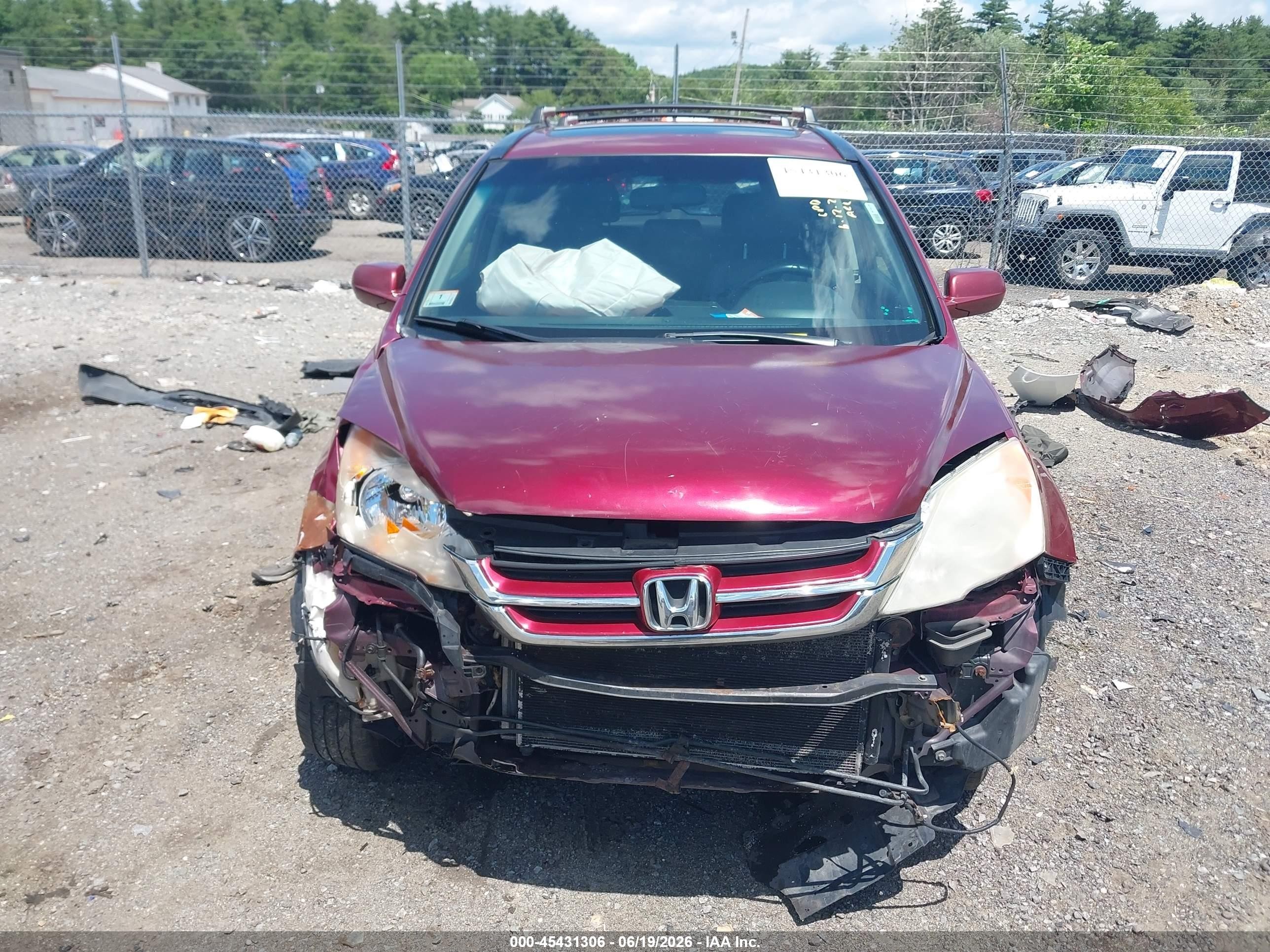 2011 Honda Cr-v Ex-l Burgundy vin: JHLRE4H7XBC021623