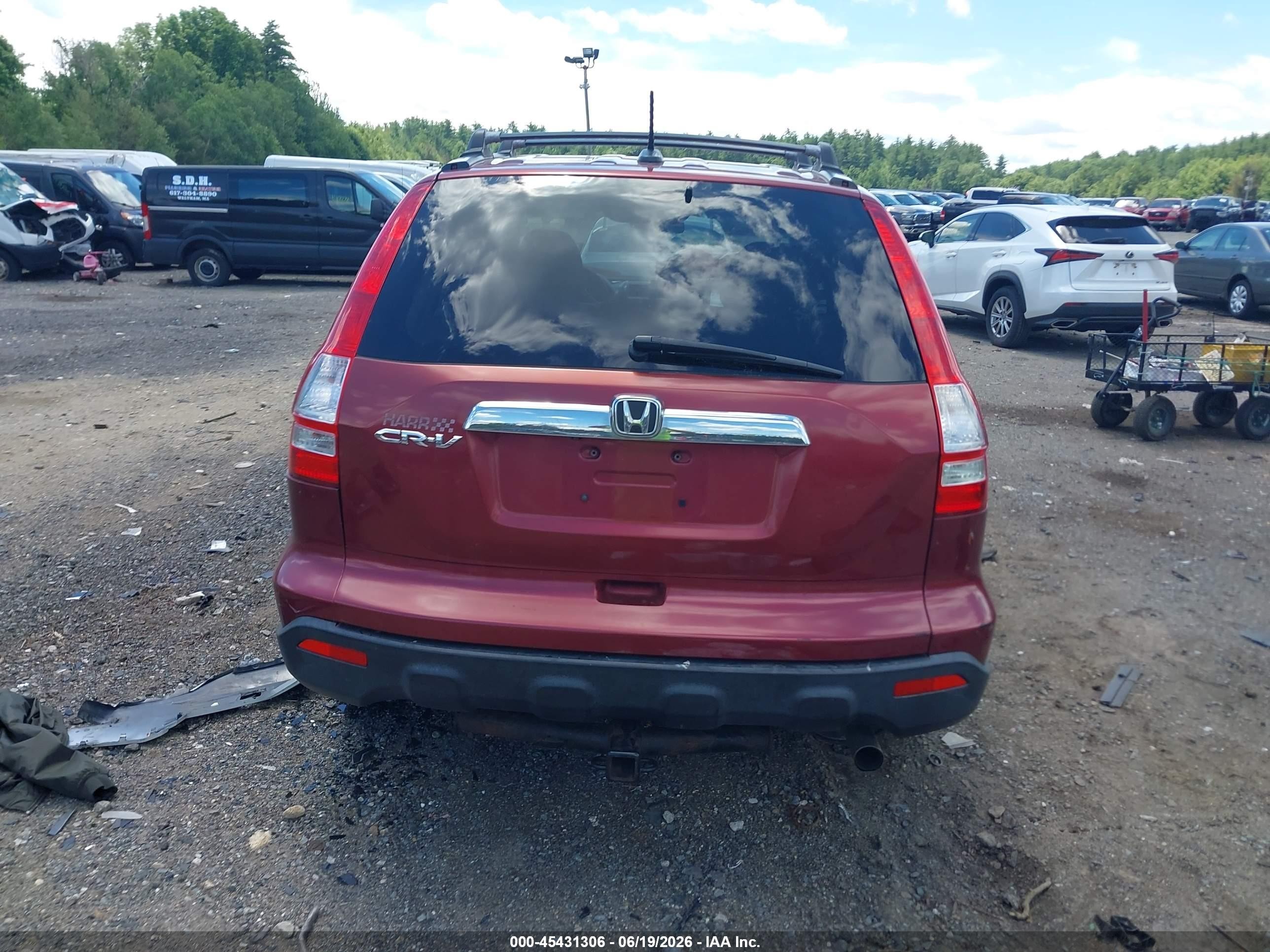 2011 Honda Cr-v Ex-l Burgundy vin: JHLRE4H7XBC021623