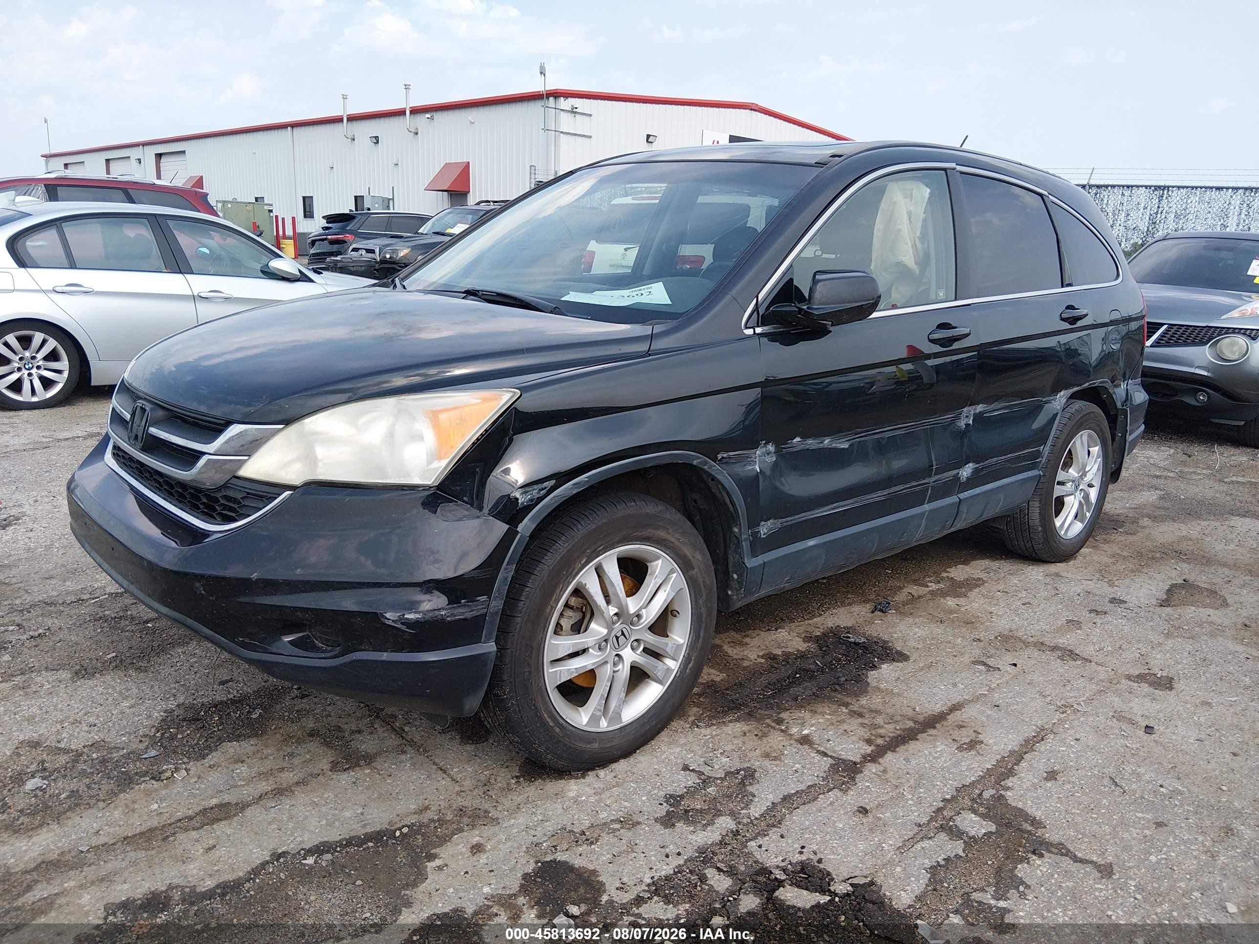 2011 Honda Cr-v Ex-l Black vin: JHLRE4H7XBC022500