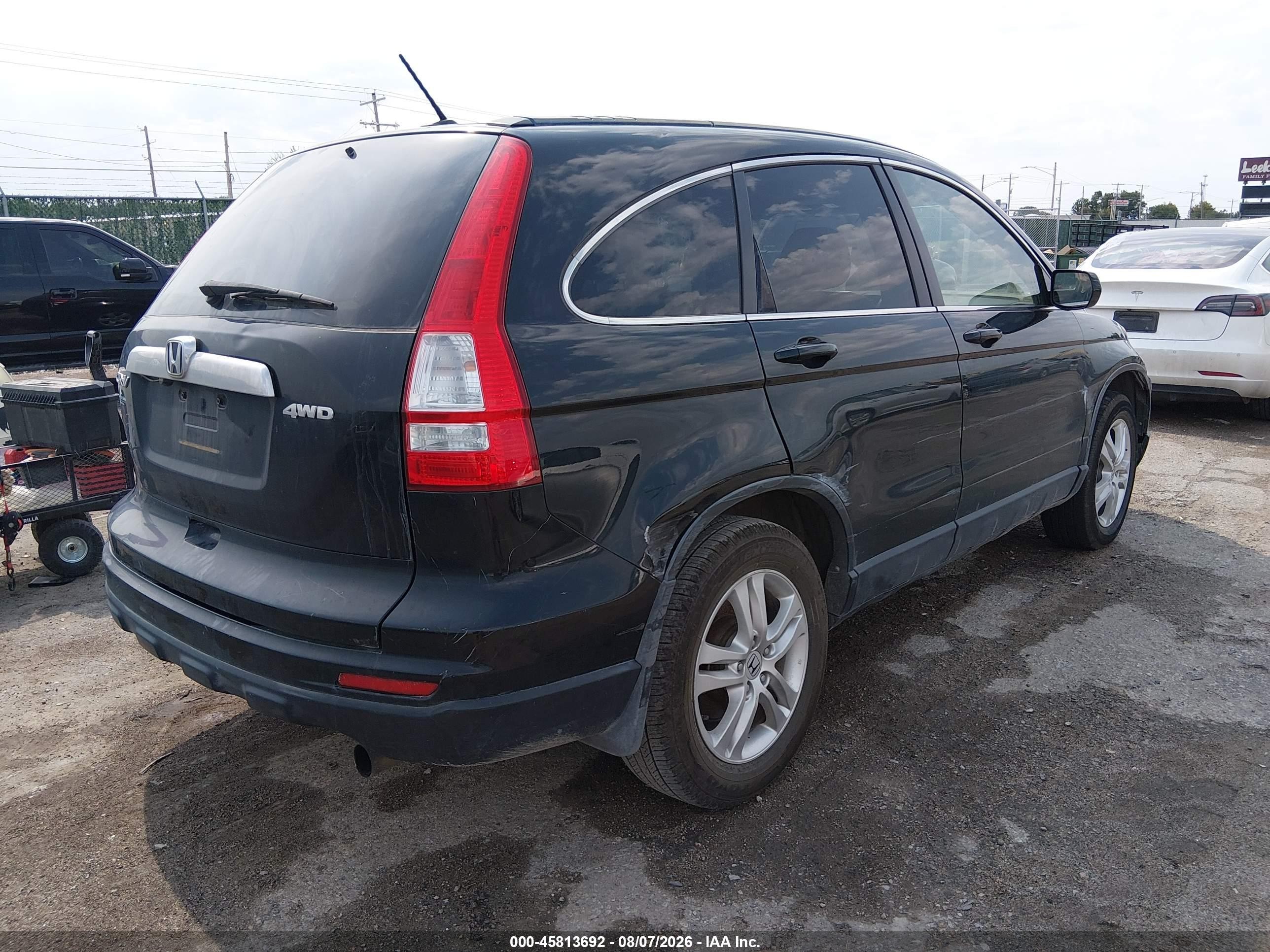 2011 Honda Cr-v Ex-l Black vin: JHLRE4H7XBC022500