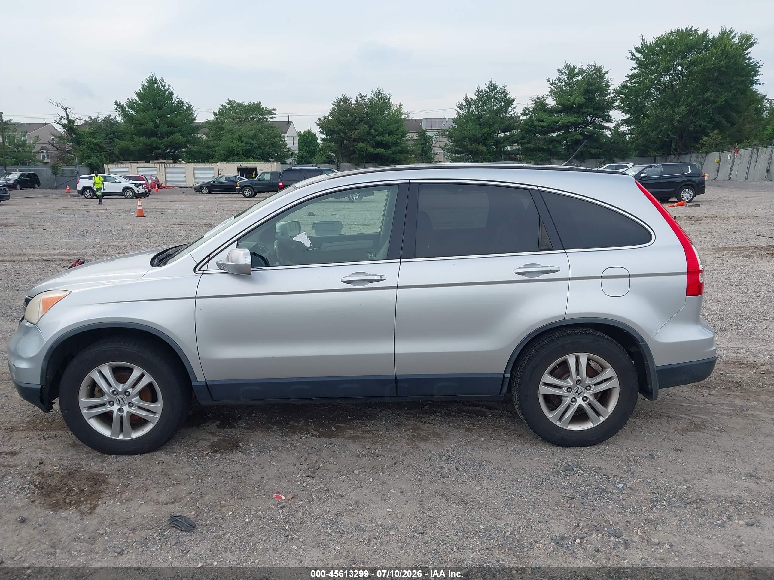 2011 Honda Cr-v Ex-l Silver vin: JHLRE4H7XBC026384