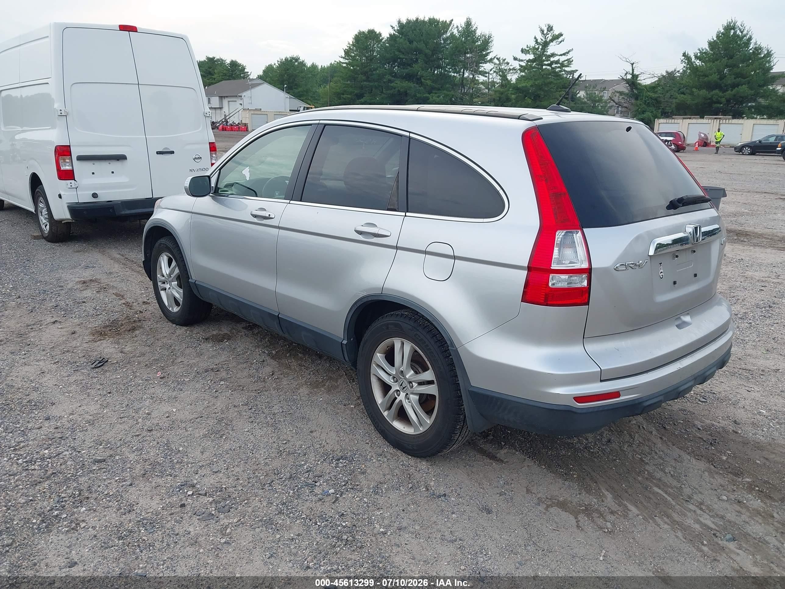 2011 Honda Cr-v Ex-l Silver vin: JHLRE4H7XBC026384