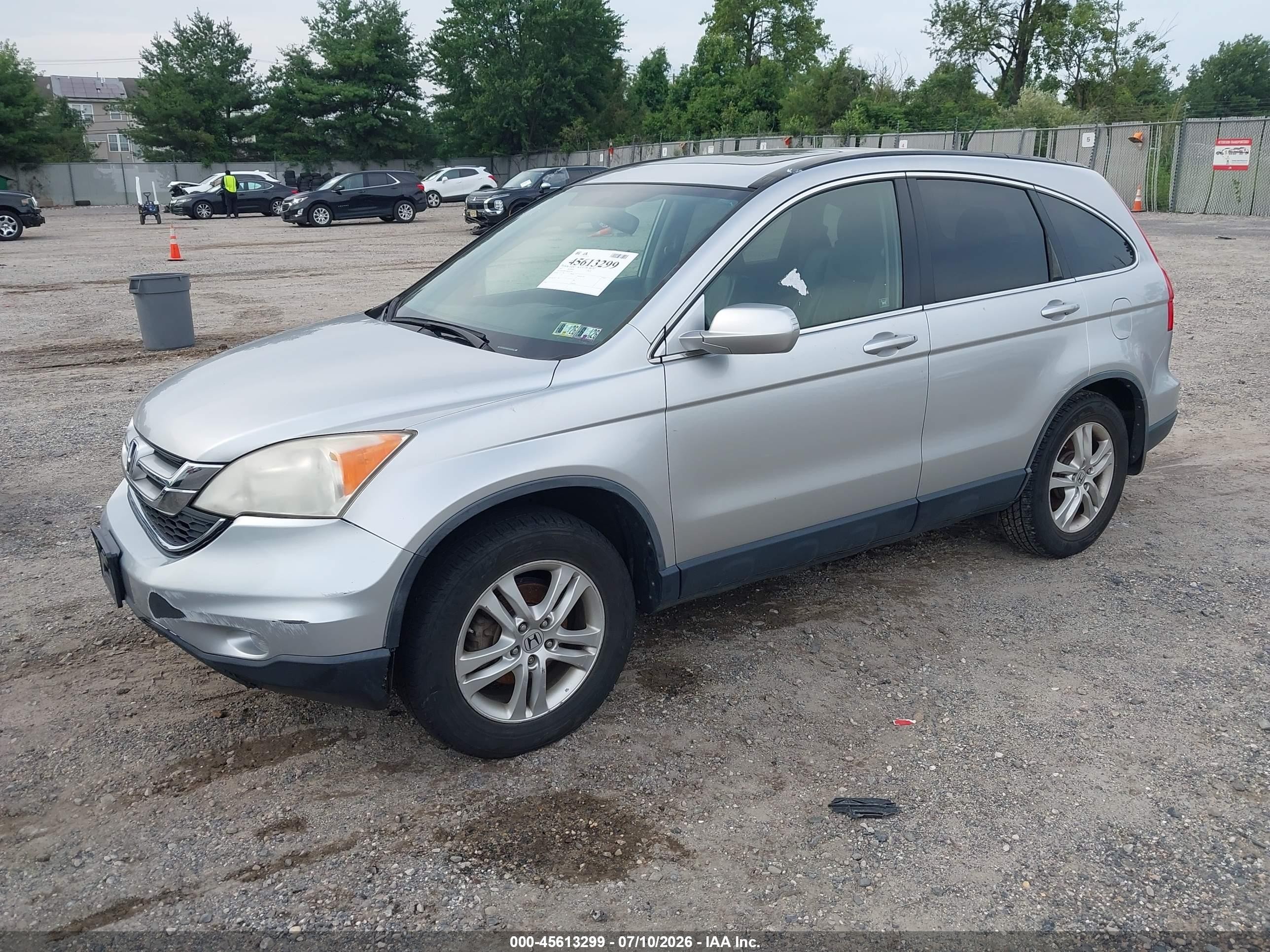 2011 Honda Cr-v Ex-l Silver vin: JHLRE4H7XBC026384