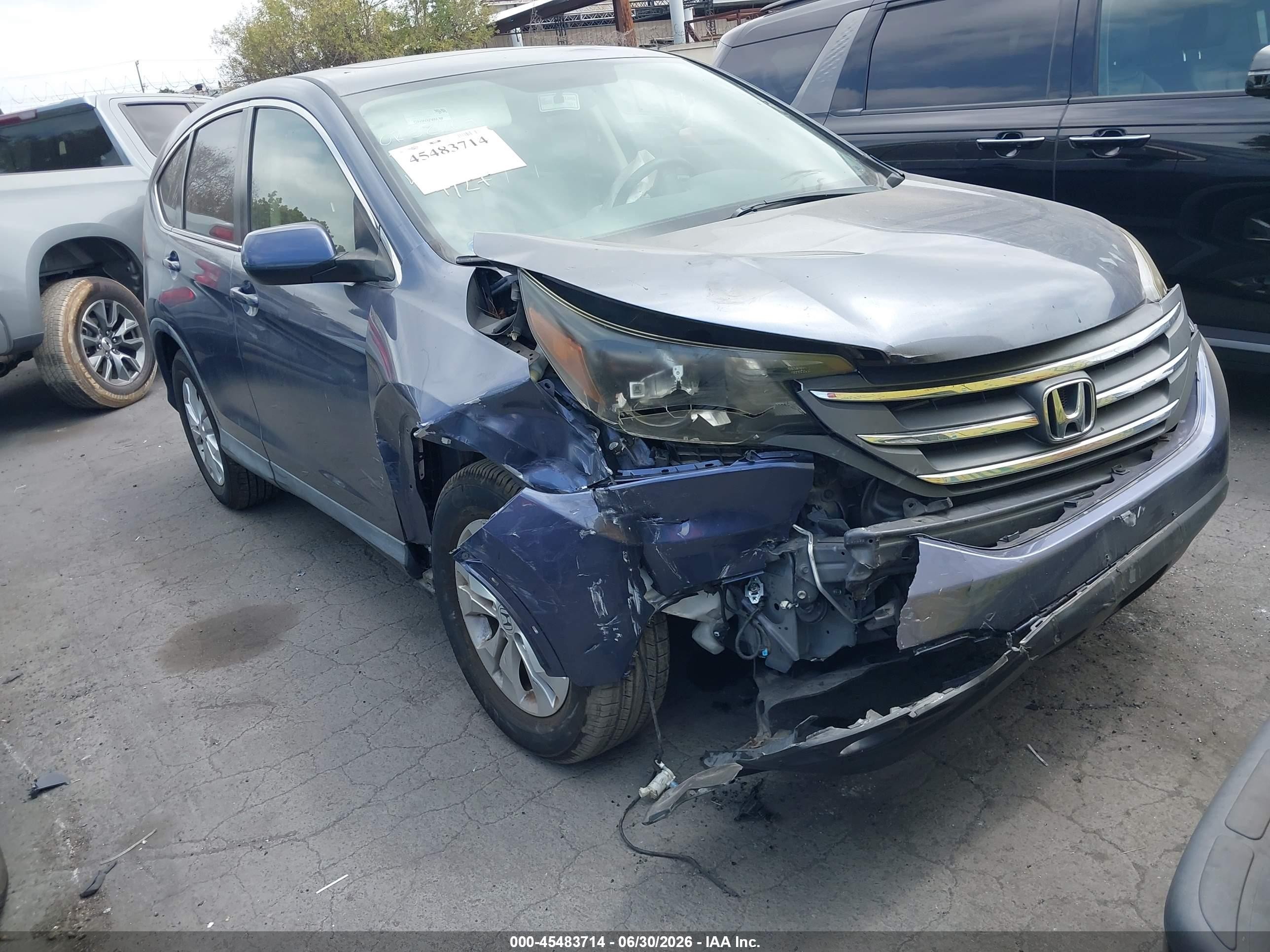 2012 Honda Cr-v Ex Blue vin: JHLRM3H51CC007784