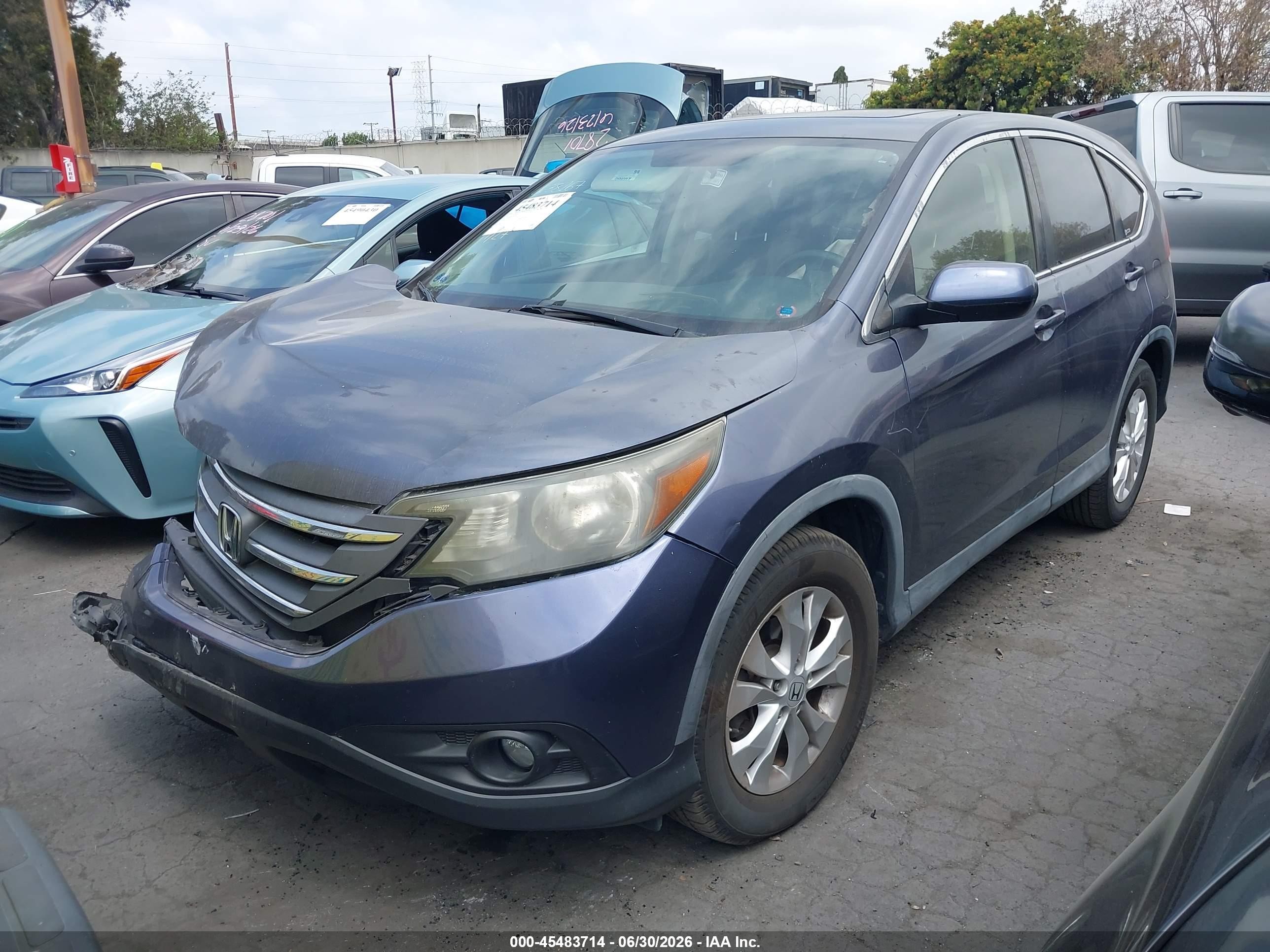 2012 Honda Cr-v Ex Blue vin: JHLRM3H51CC007784