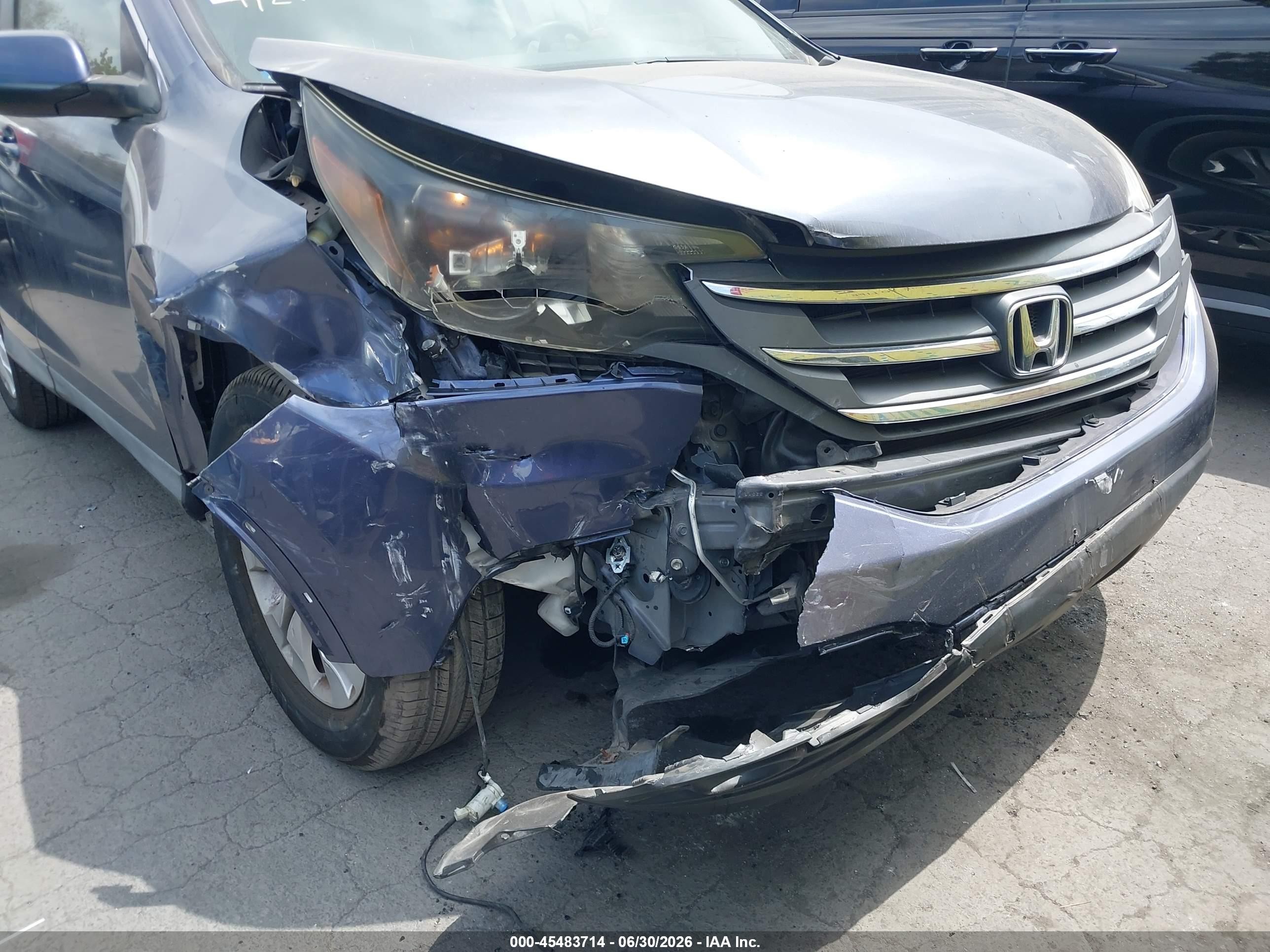 2012 Honda Cr-v Ex Blue vin: JHLRM3H51CC007784