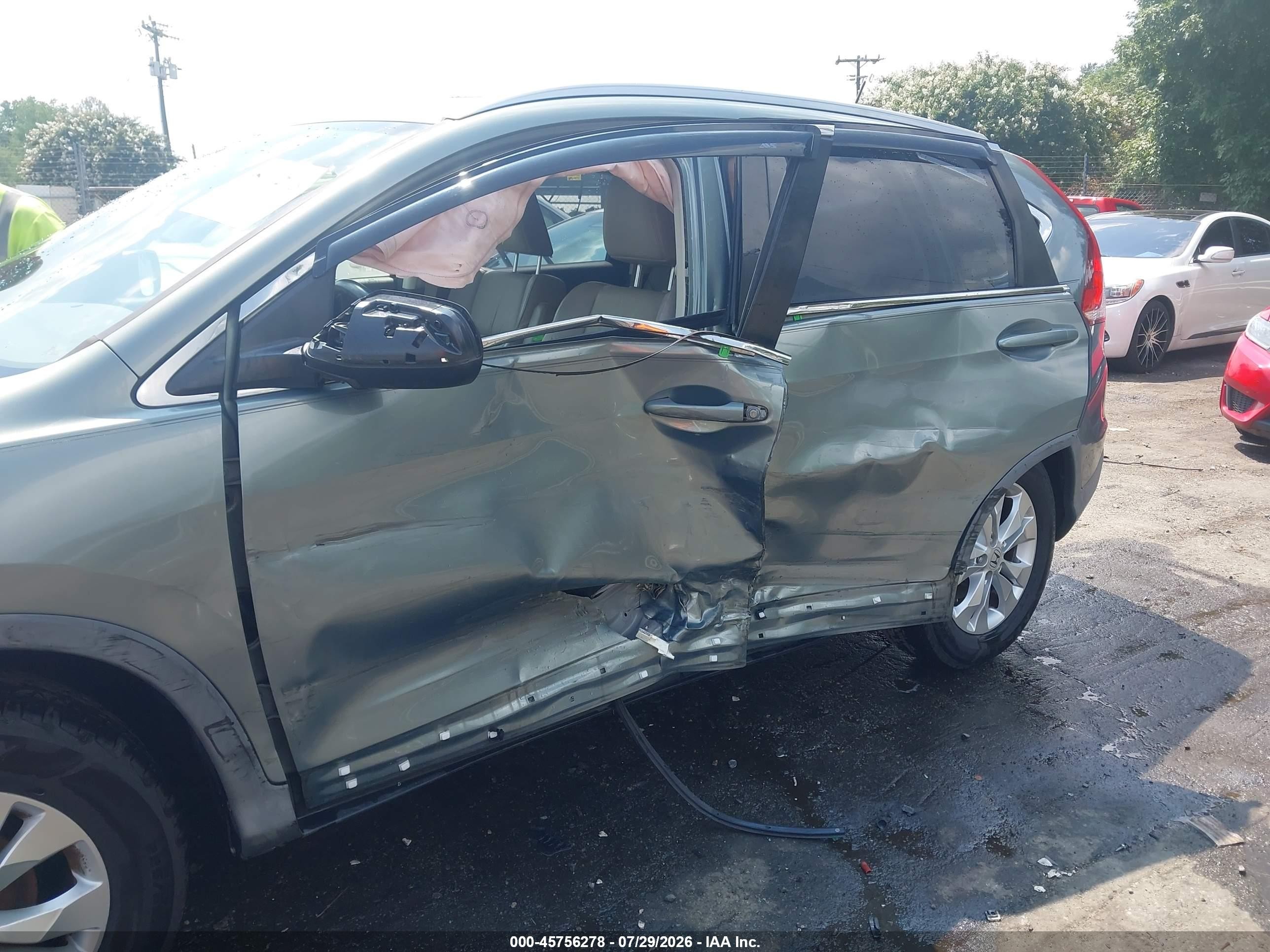 2012 Honda Cr-v Ex-l Blue vin: JHLRM3H70CC006398