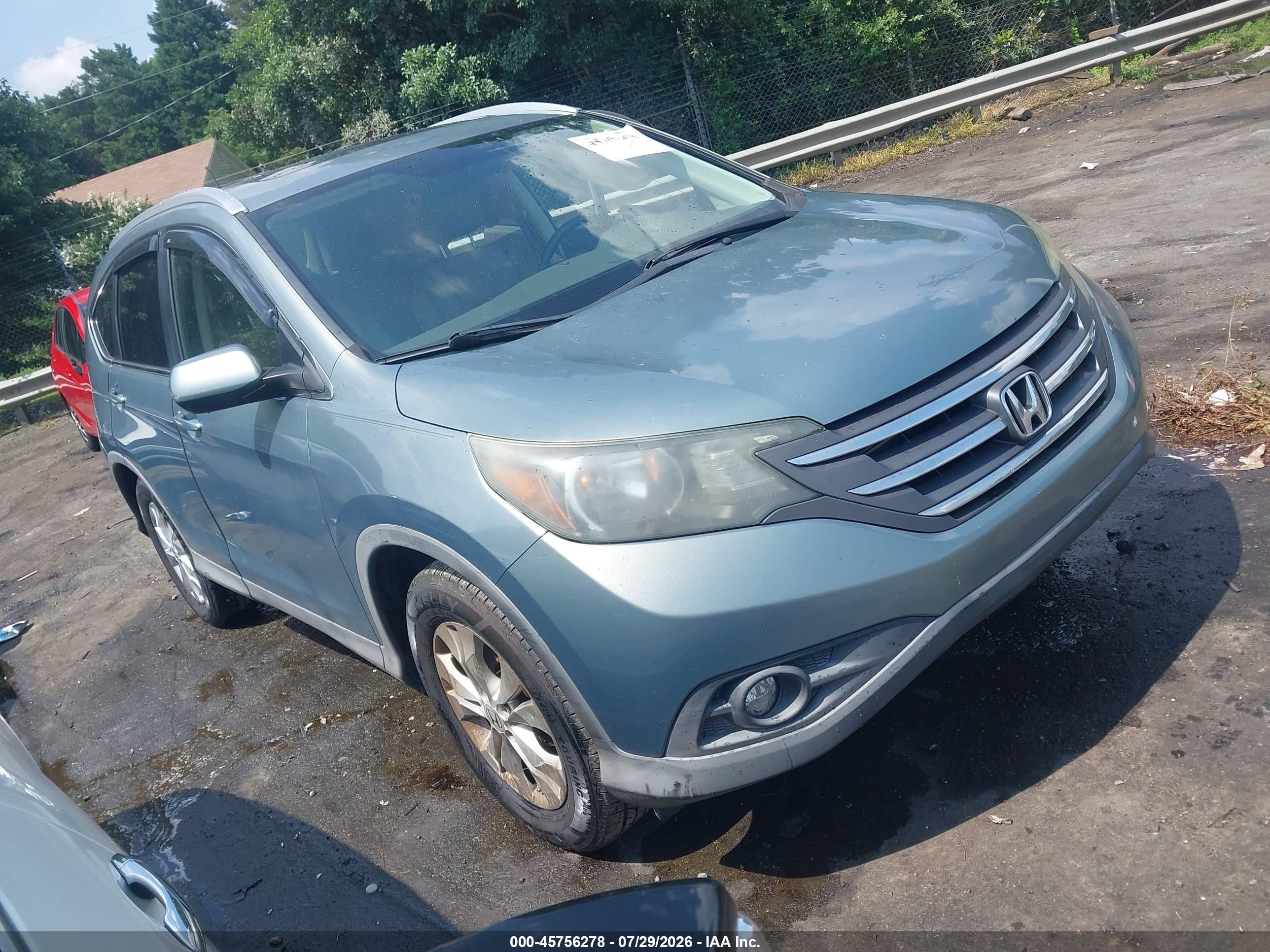 2012 Honda Cr-v Ex-l Blue vin: JHLRM3H70CC006398