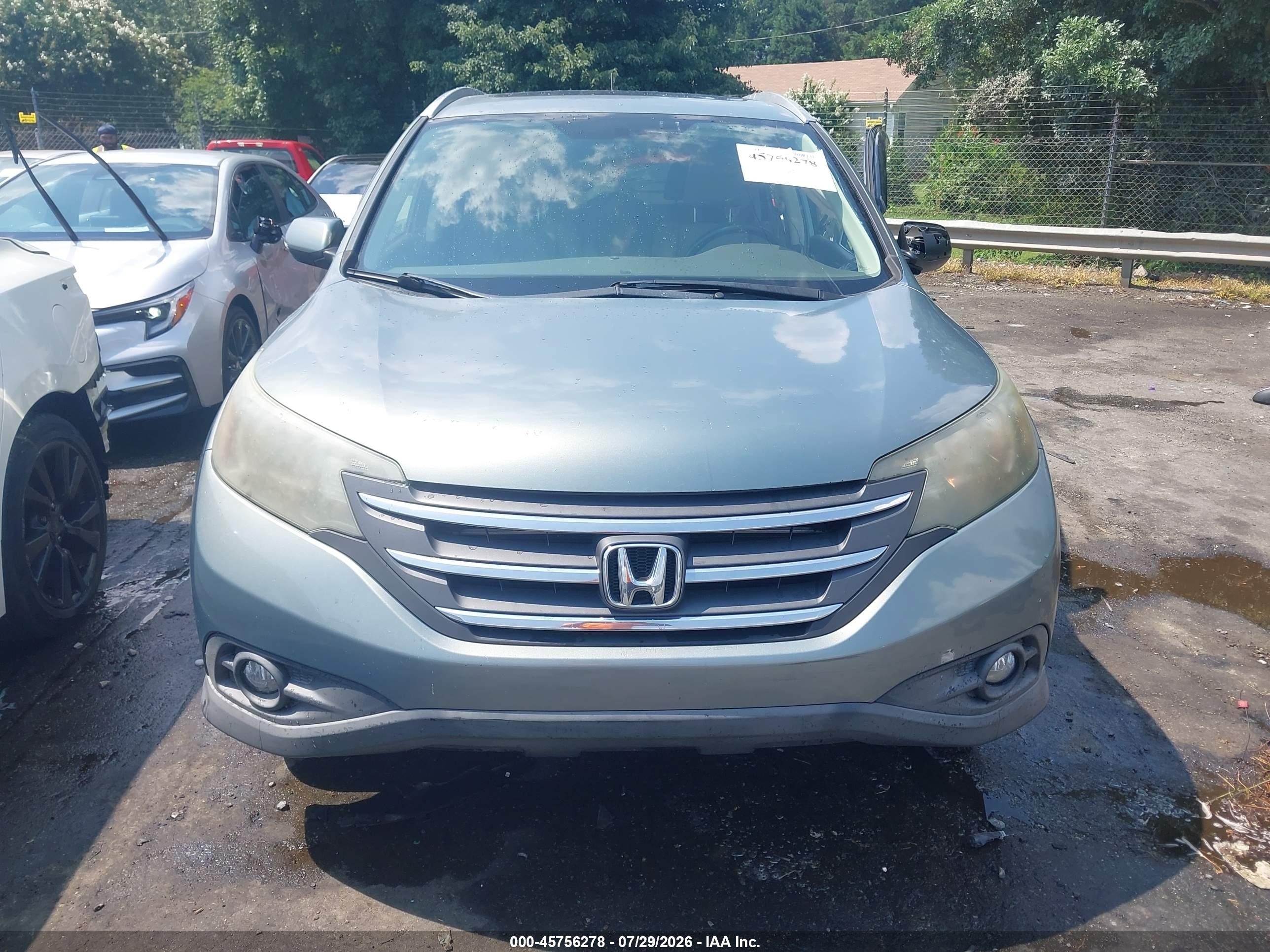 2012 Honda Cr-v Ex-l Blue vin: JHLRM3H70CC006398