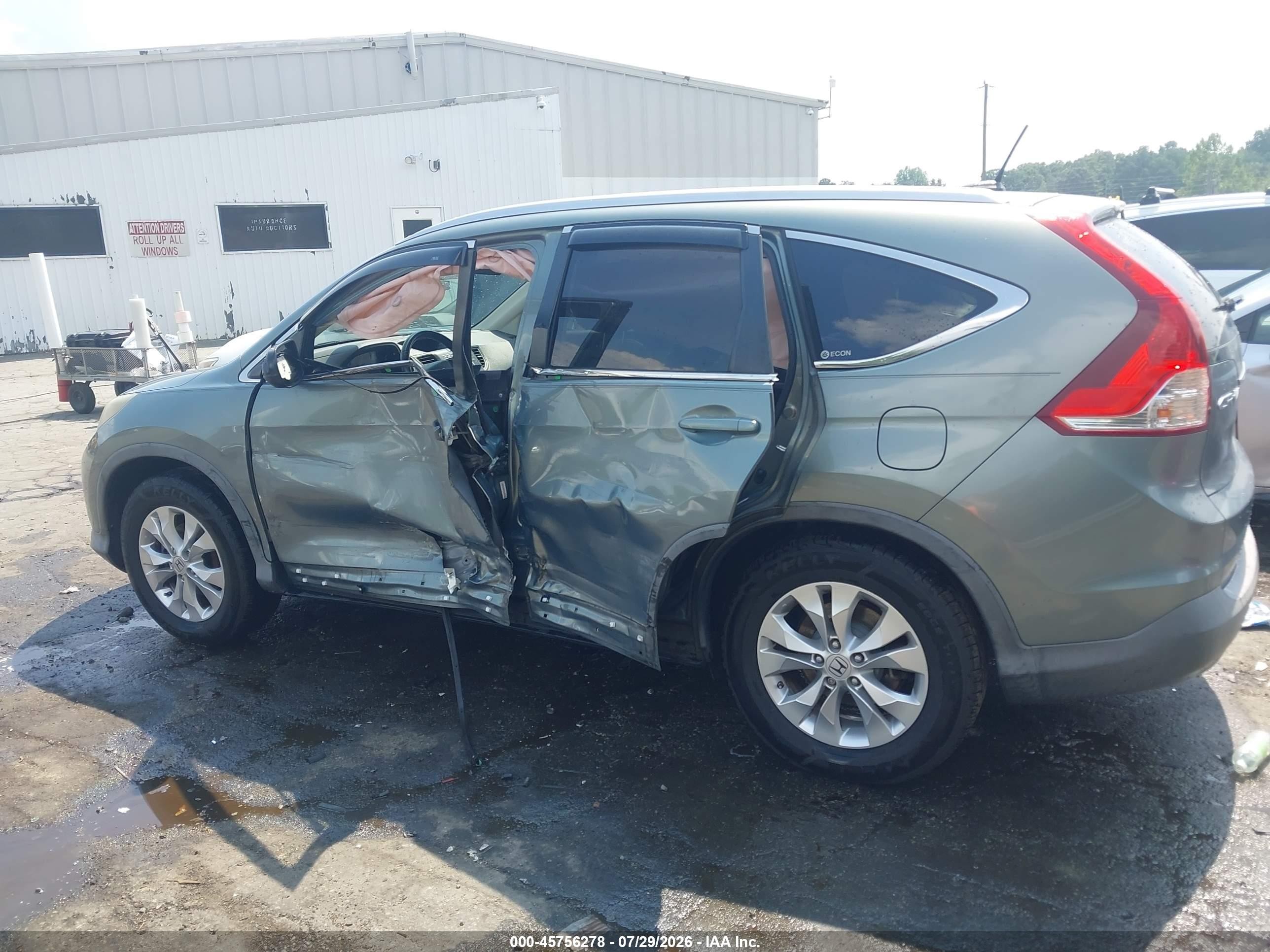 2012 Honda Cr-v Ex-l Blue vin: JHLRM3H70CC006398