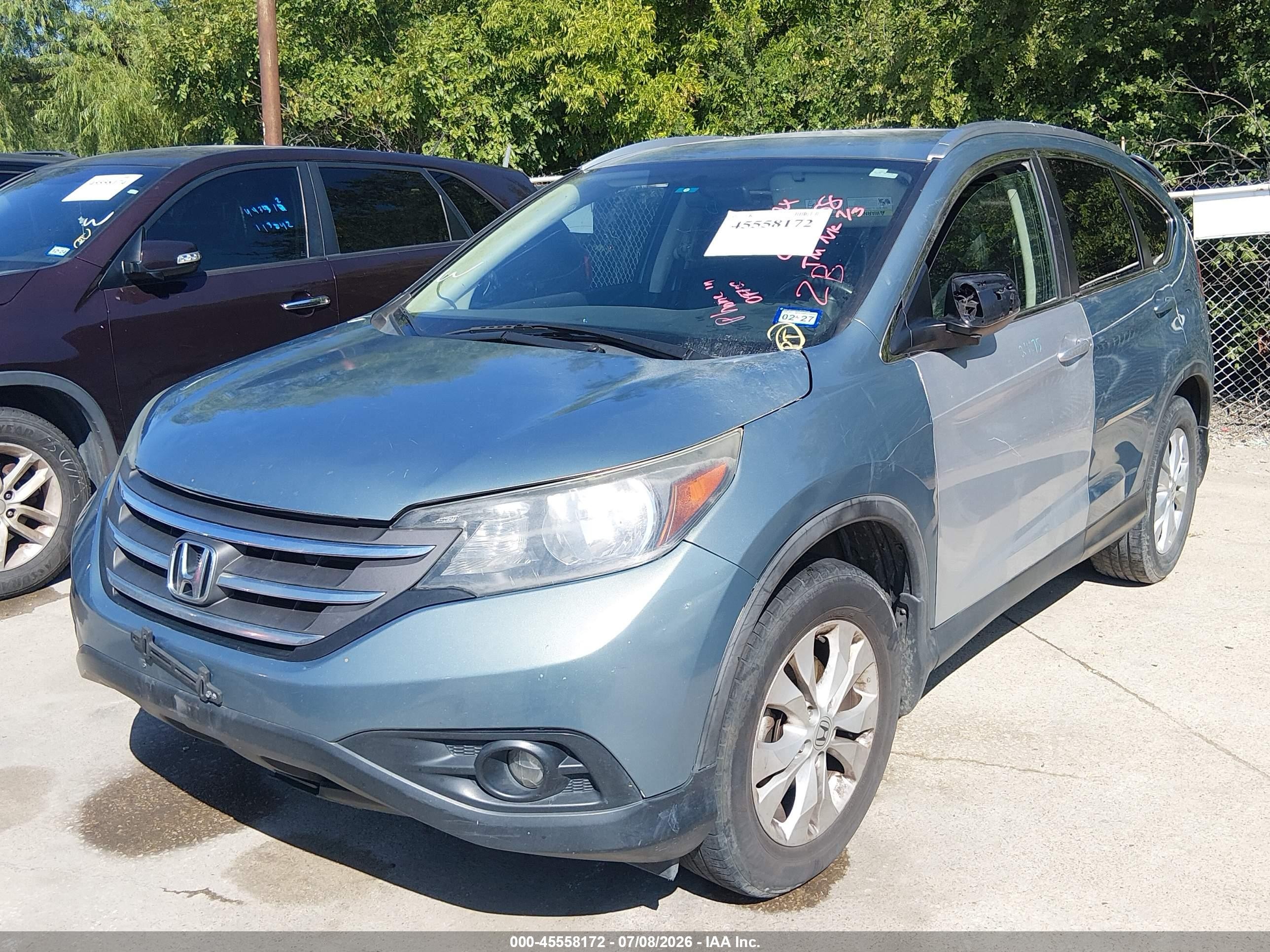 2012 Honda Cr-v Ex-l Blue vin: JHLRM3H71CC000058