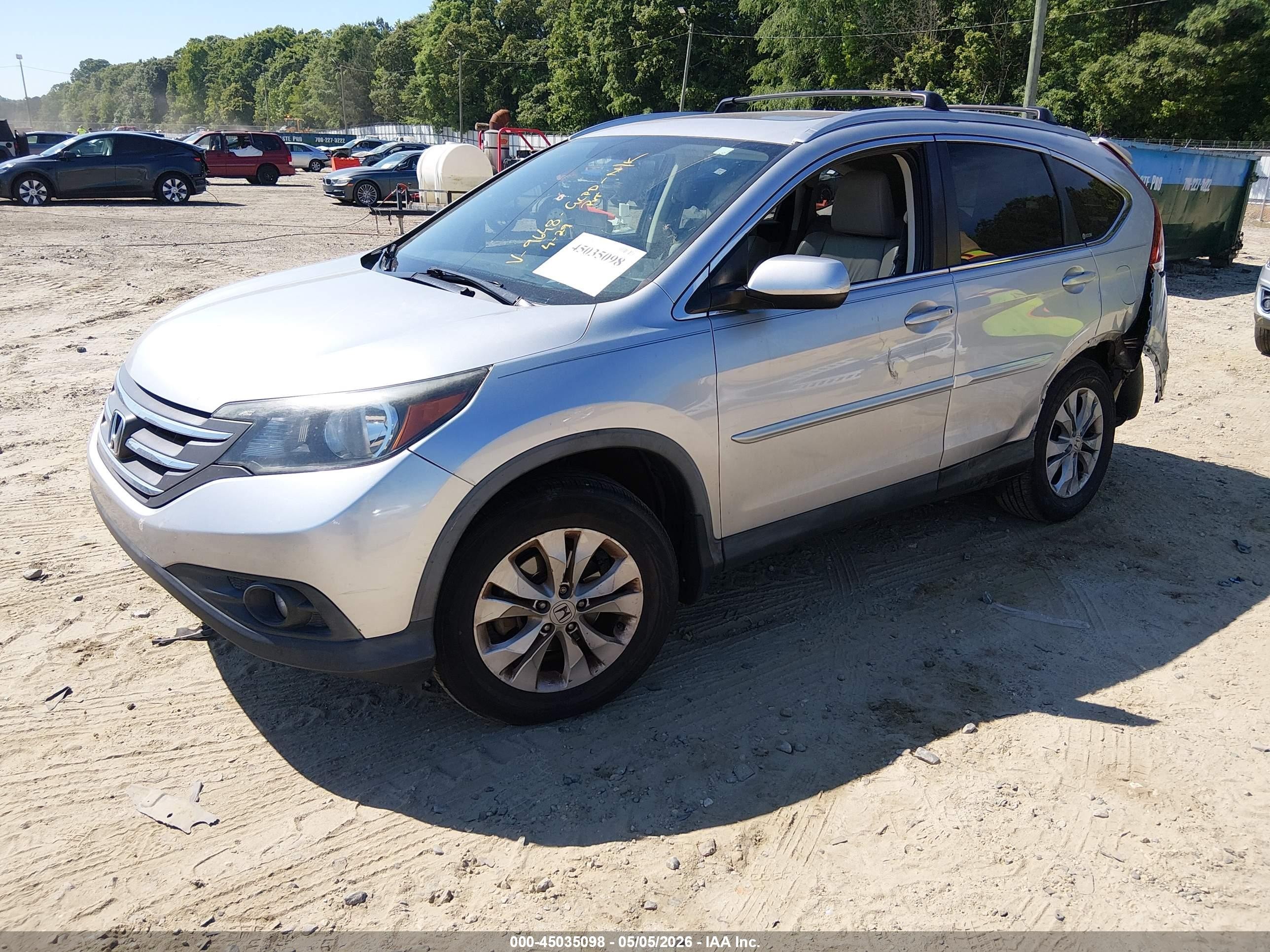 2012 Honda Cr-v Ex-l Silver vin: JHLRM3H71CC009648