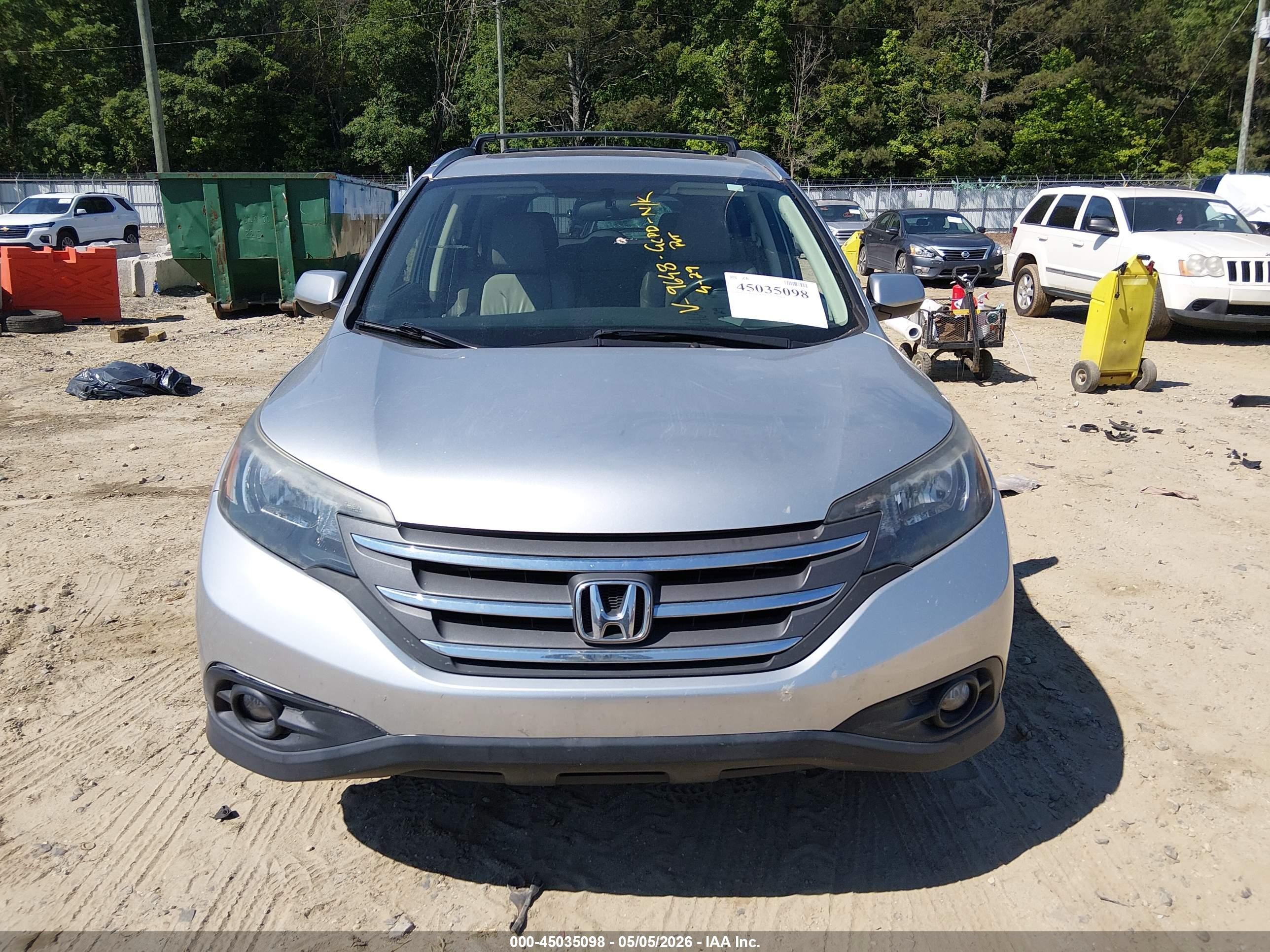 2012 Honda Cr-v Ex-l Silver vin: JHLRM3H71CC009648