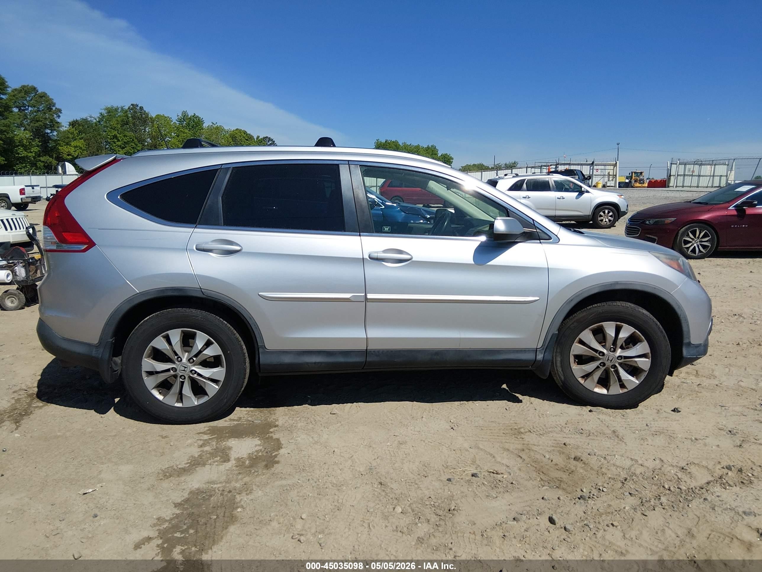 2012 Honda Cr-v Ex-l Silver vin: JHLRM3H71CC009648