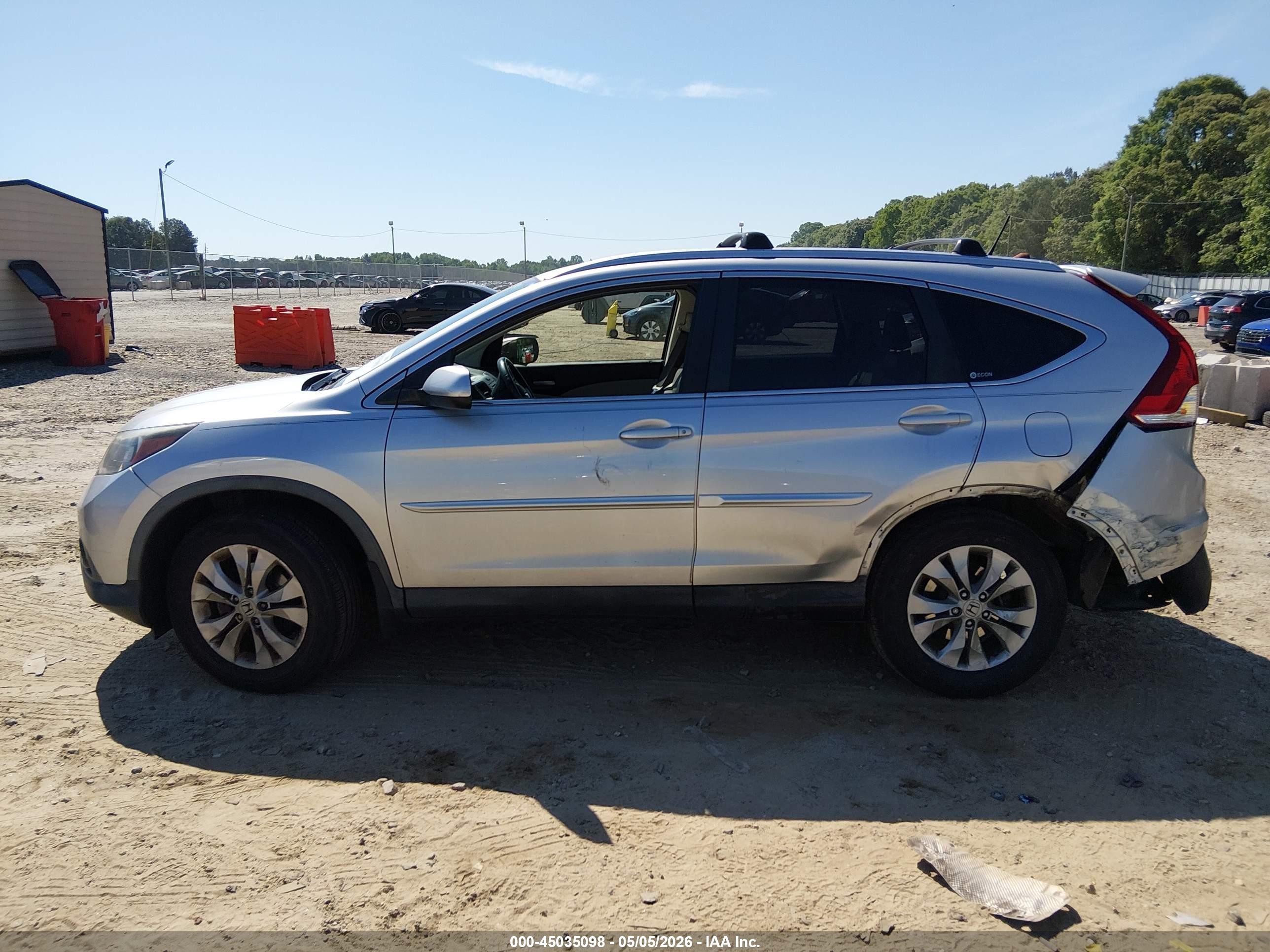 2012 Honda Cr-v Ex-l Silver vin: JHLRM3H71CC009648