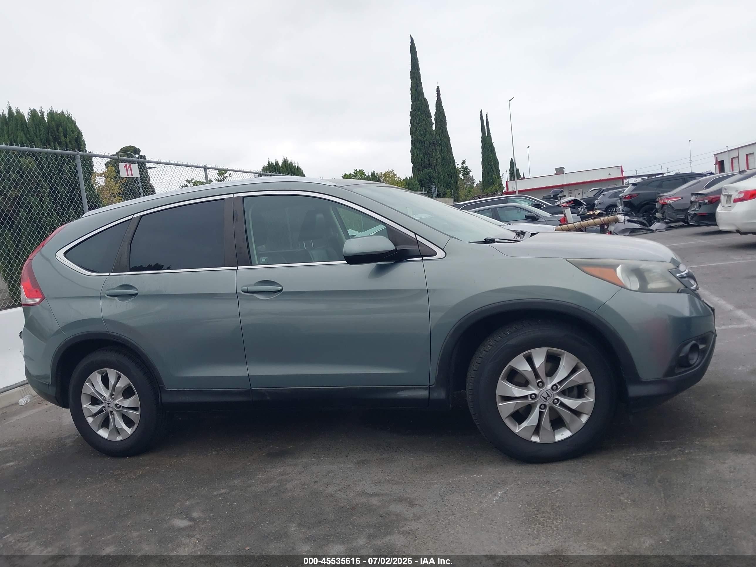 2012 Honda Cr-v Ex-l Blue vin: JHLRM3H73CC001082