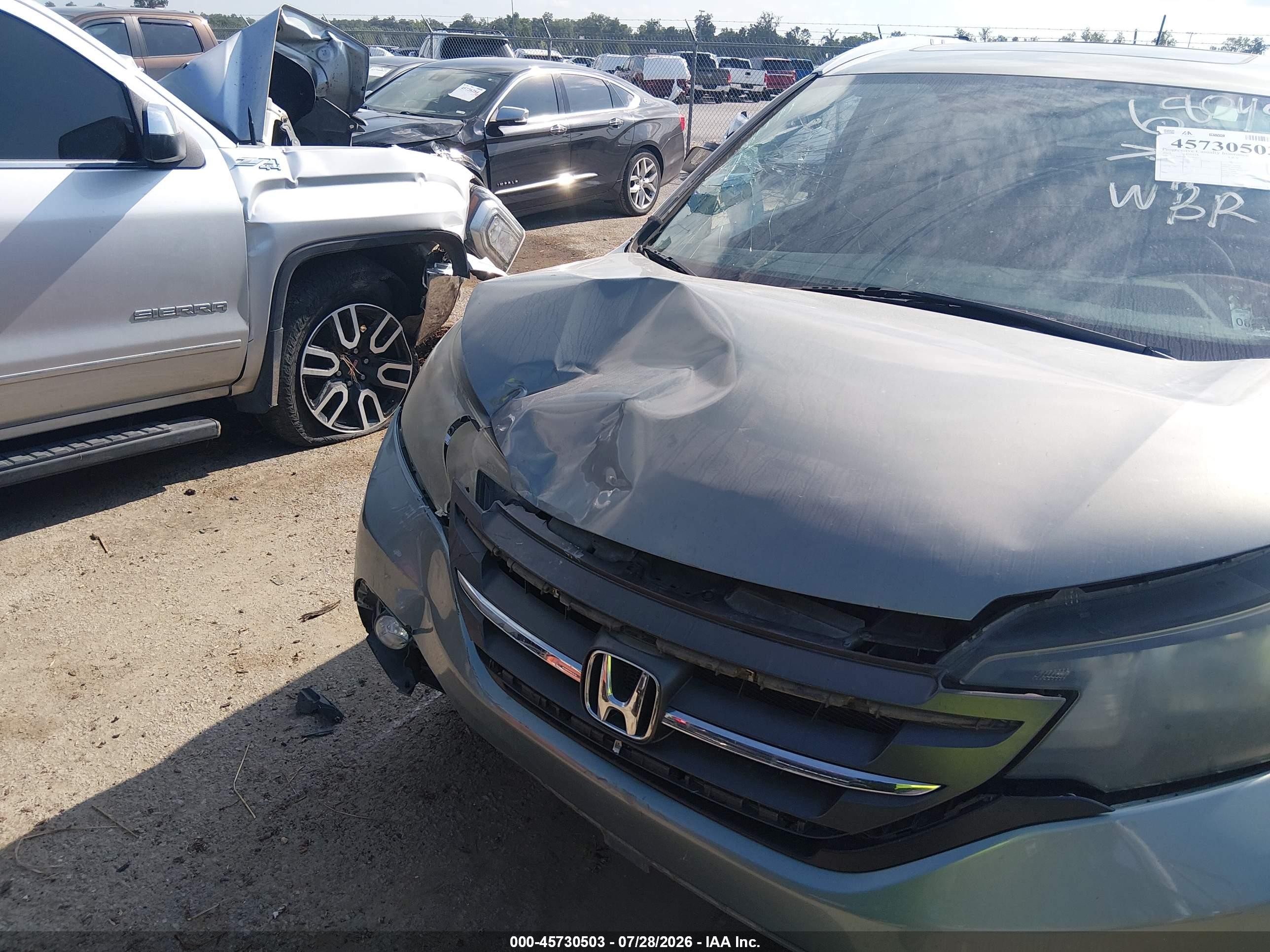 2012 Honda Cr-v Ex-l Gray vin: JHLRM3H73CC004273