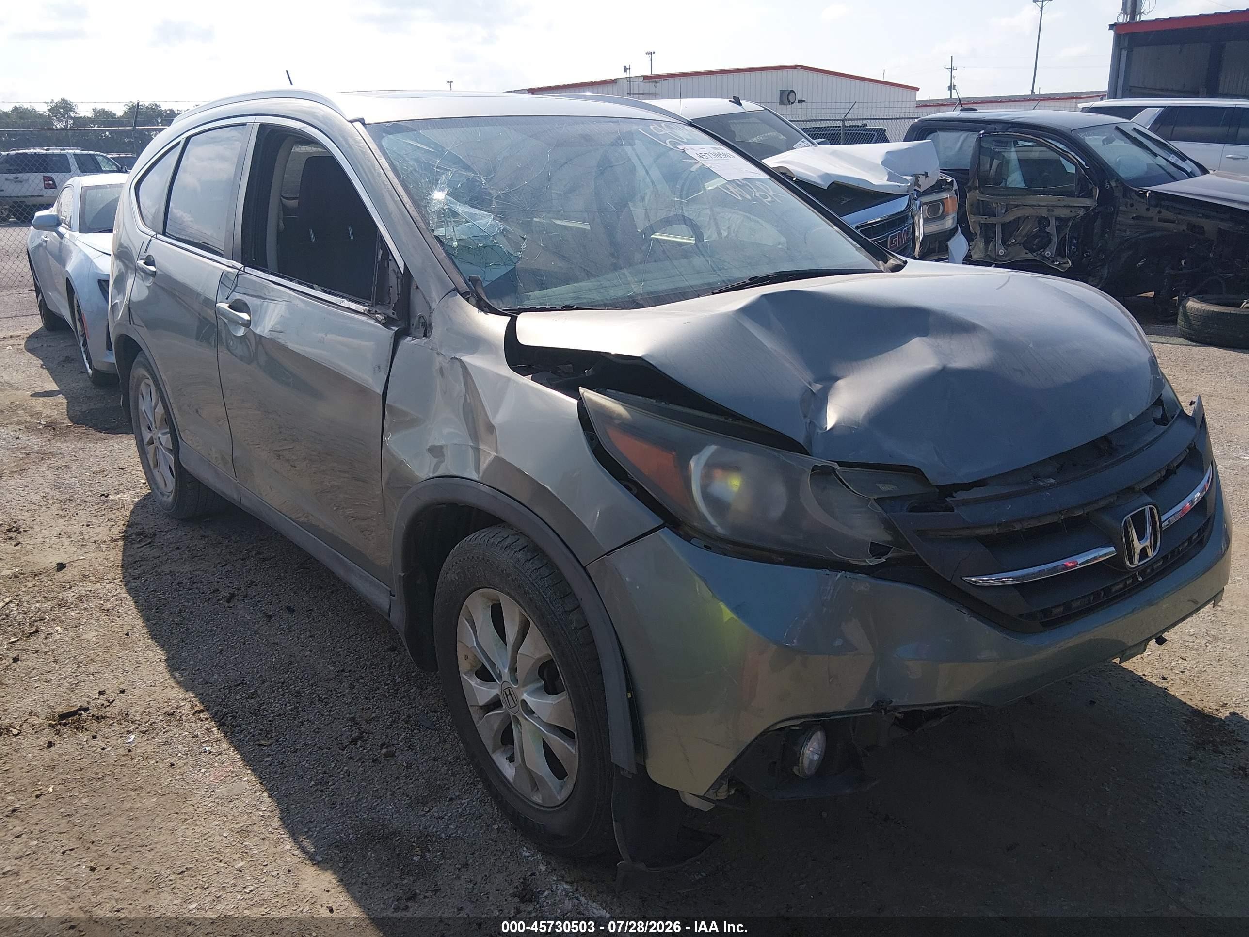 2012 Honda Cr-v Ex-l Gray vin: JHLRM3H73CC004273