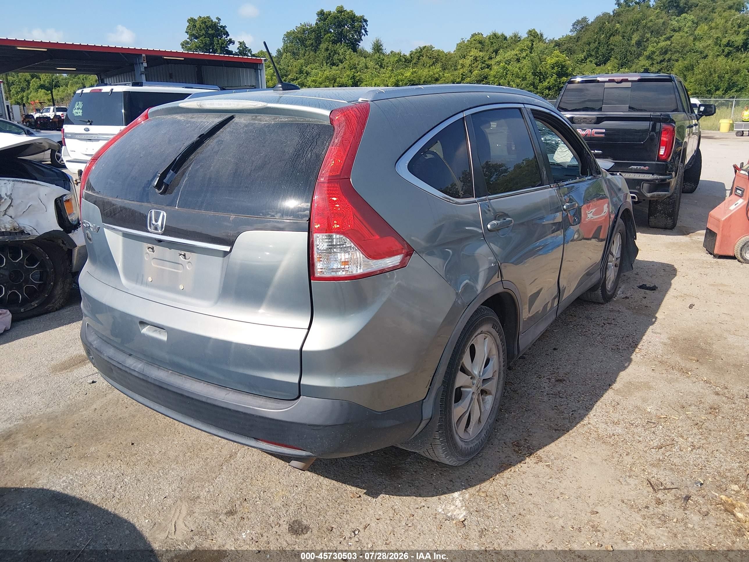 2012 Honda Cr-v Ex-l Gray vin: JHLRM3H73CC004273
