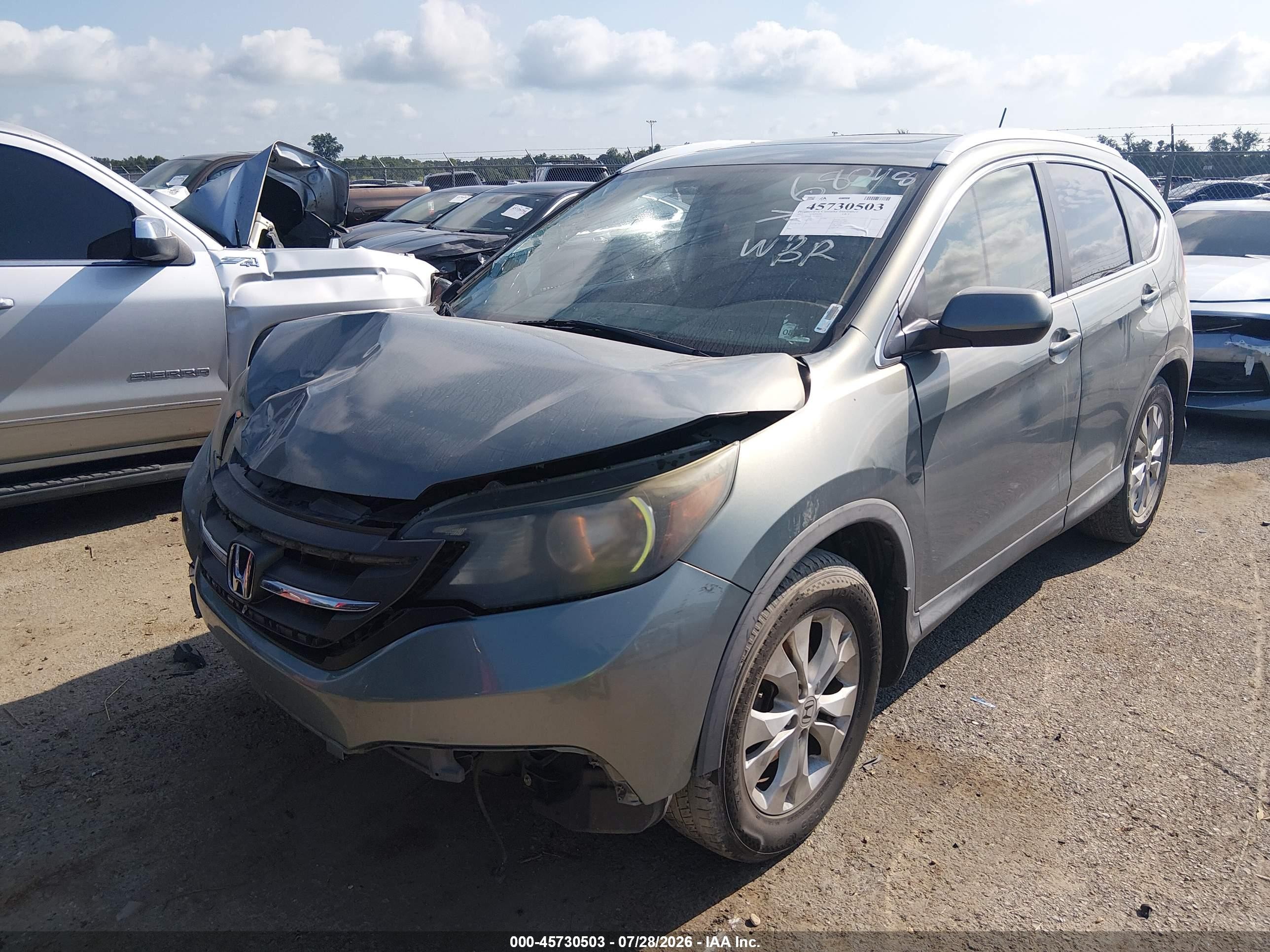 2012 Honda Cr-v Ex-l Gray vin: JHLRM3H73CC004273