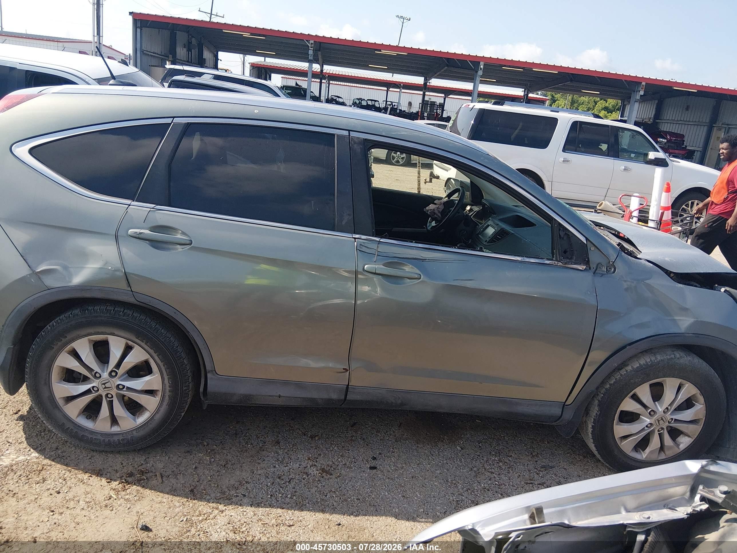 2012 Honda Cr-v Ex-l Gray vin: JHLRM3H73CC004273