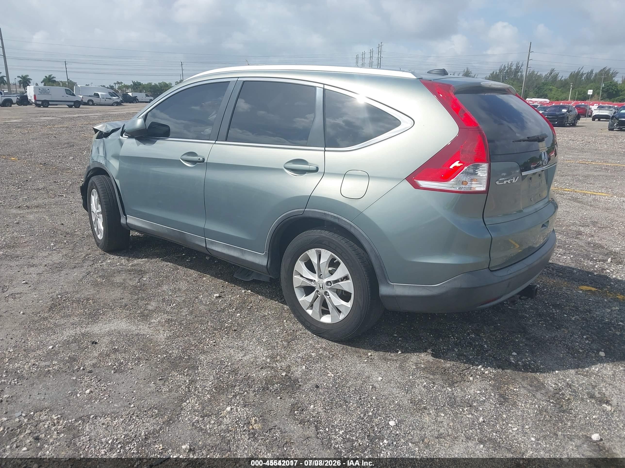 2012 Honda Cr-v Ex-l Green vin: JHLRM3H73CC006699