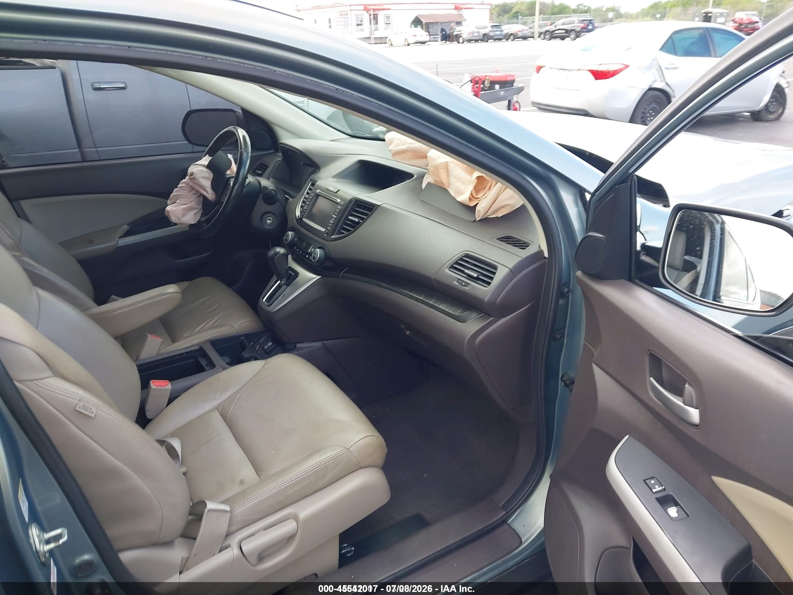 2012 Honda Cr-v Ex-l Green vin: JHLRM3H73CC006699