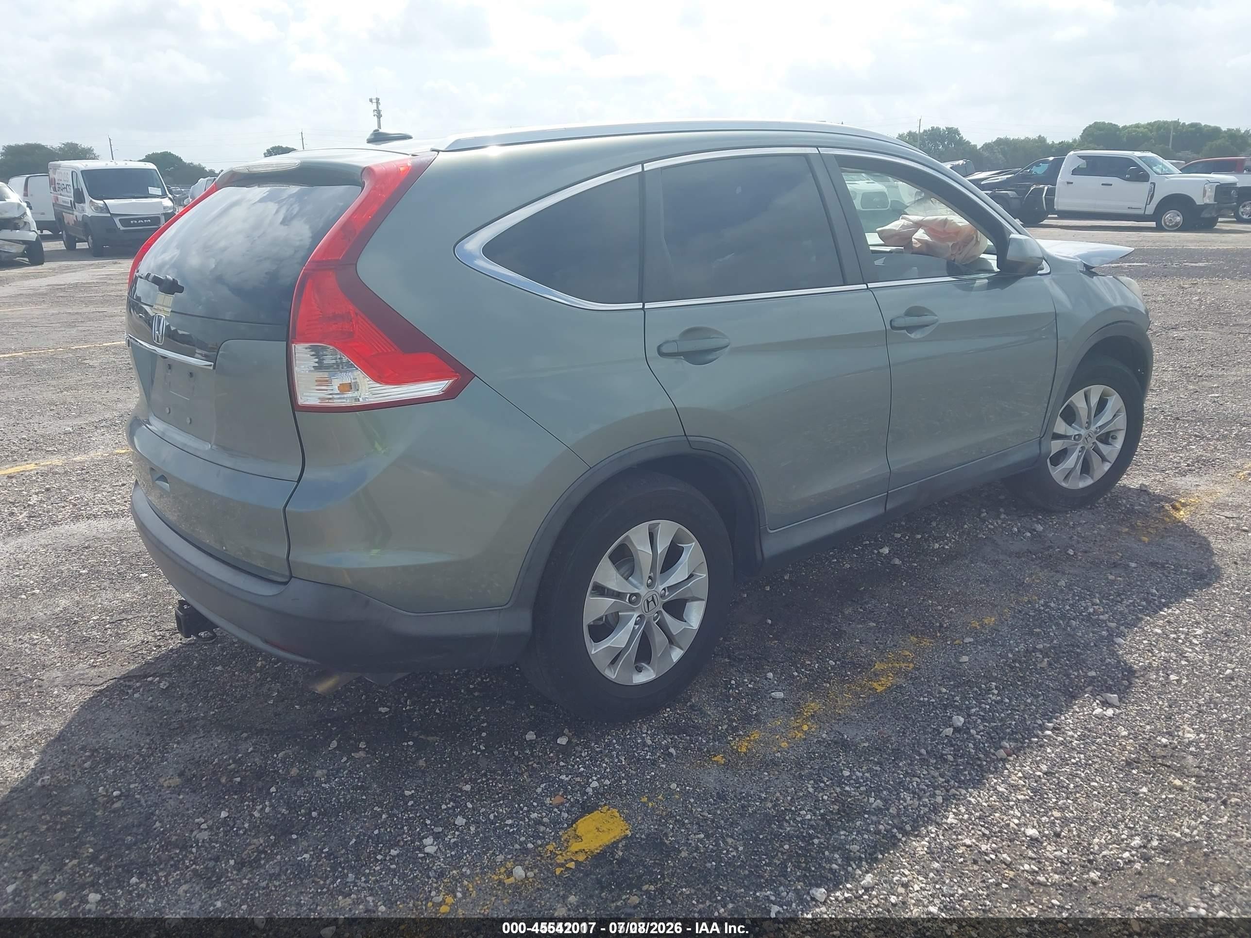 2012 Honda Cr-v Ex-l Green vin: JHLRM3H73CC006699