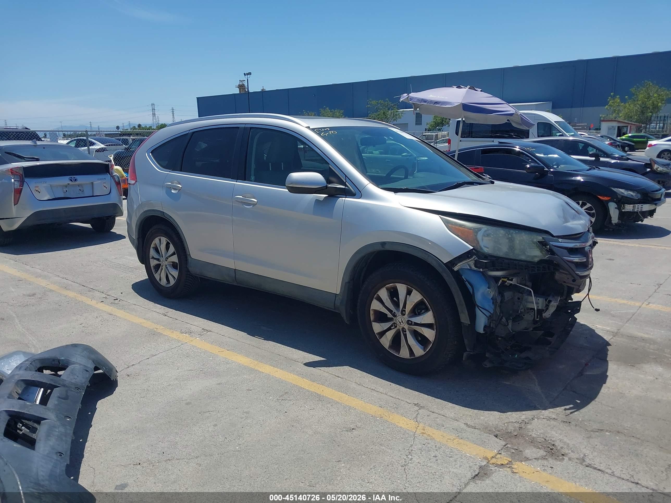 2012 Honda Cr-v Ex-l Silver vin: JHLRM3H74CC001995