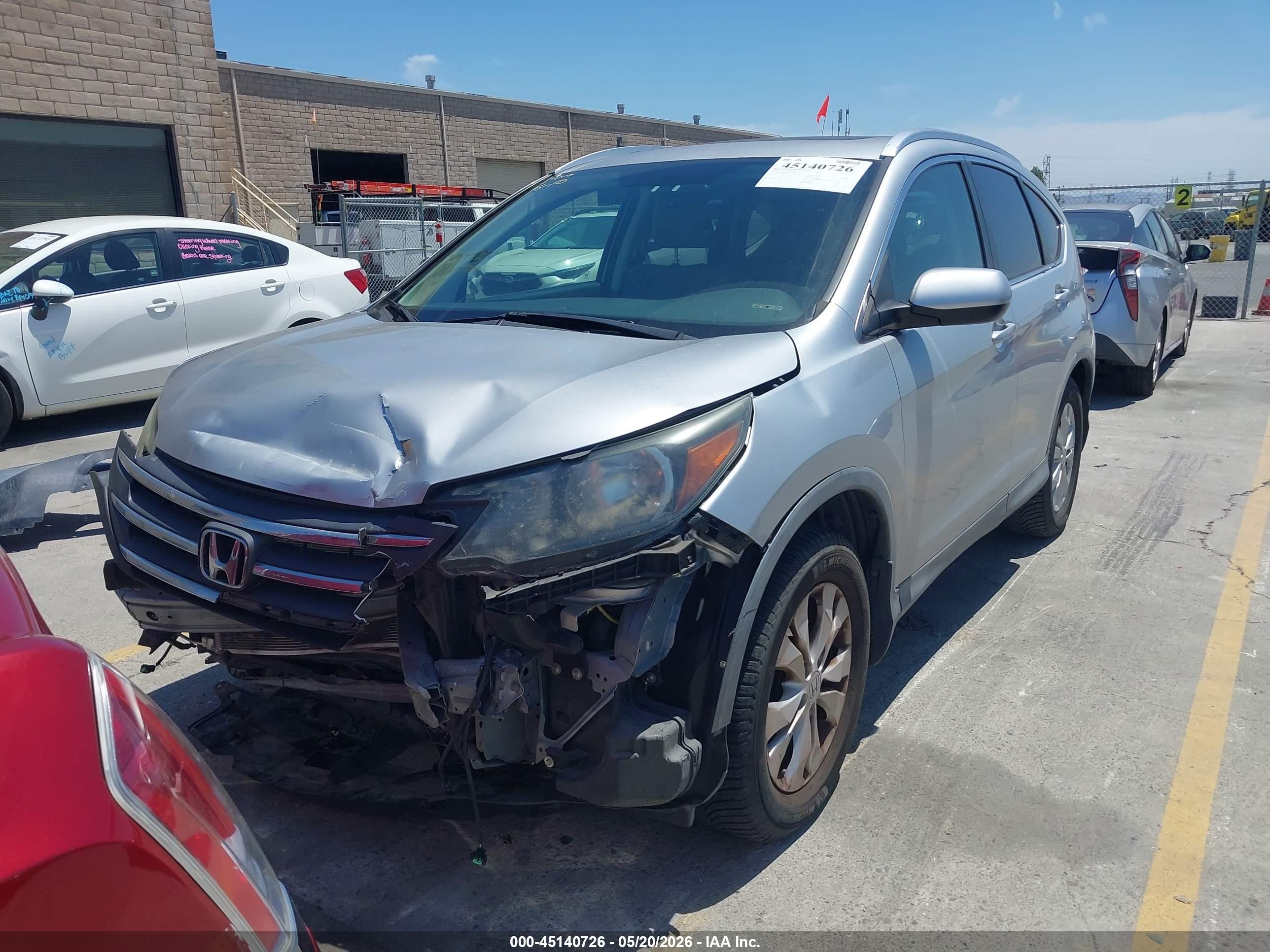 2012 Honda Cr-v Ex-l Silver vin: JHLRM3H74CC001995