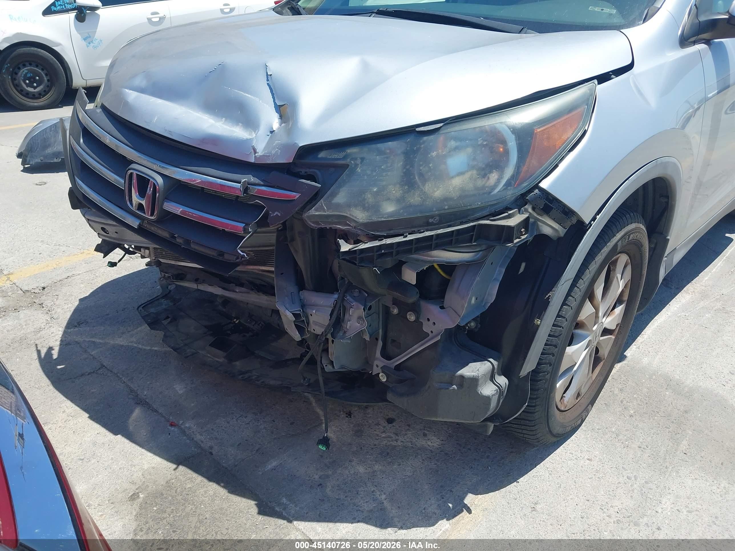 2012 Honda Cr-v Ex-l Silver vin: JHLRM3H74CC001995