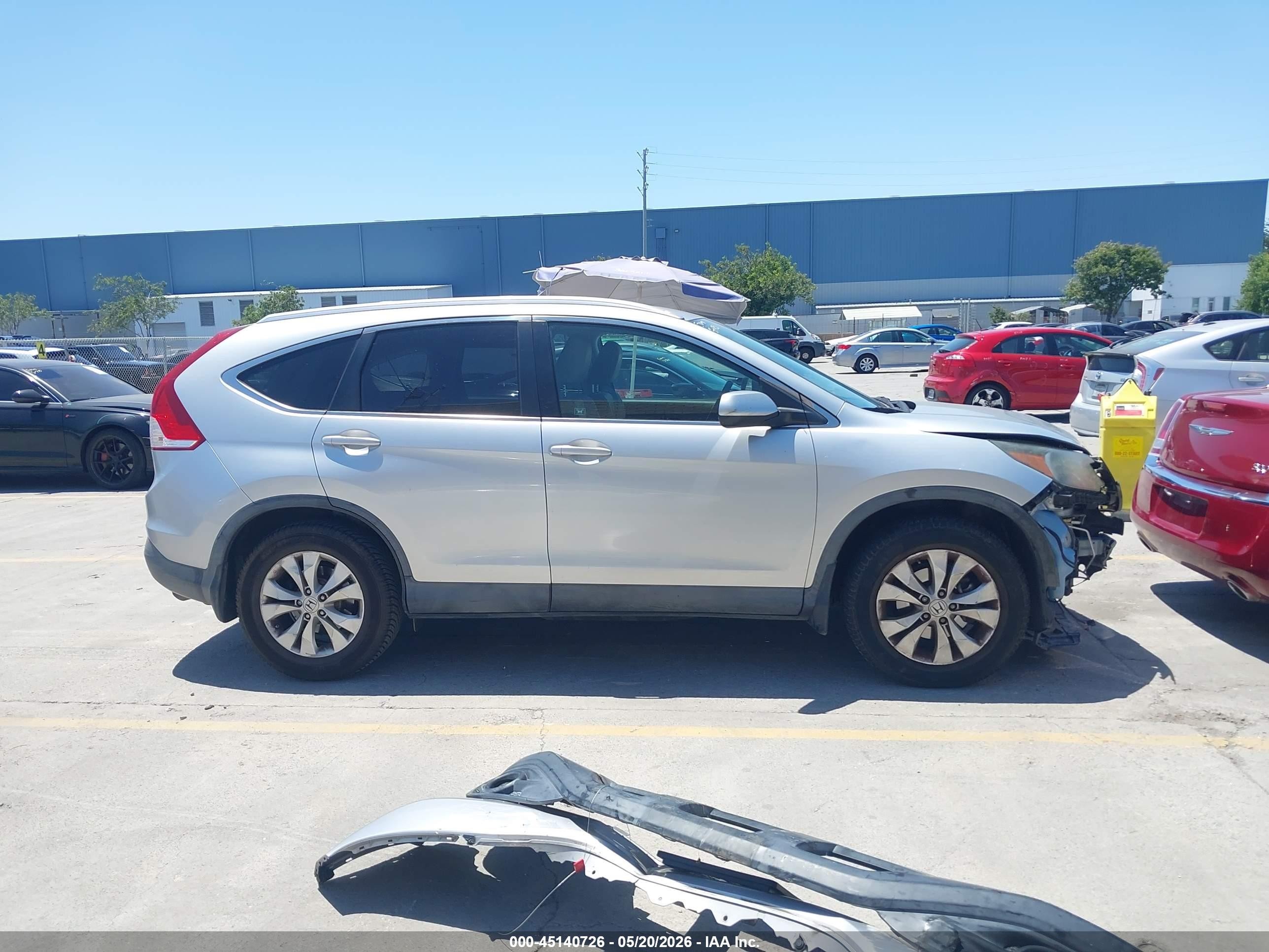 2012 Honda Cr-v Ex-l Silver vin: JHLRM3H74CC001995