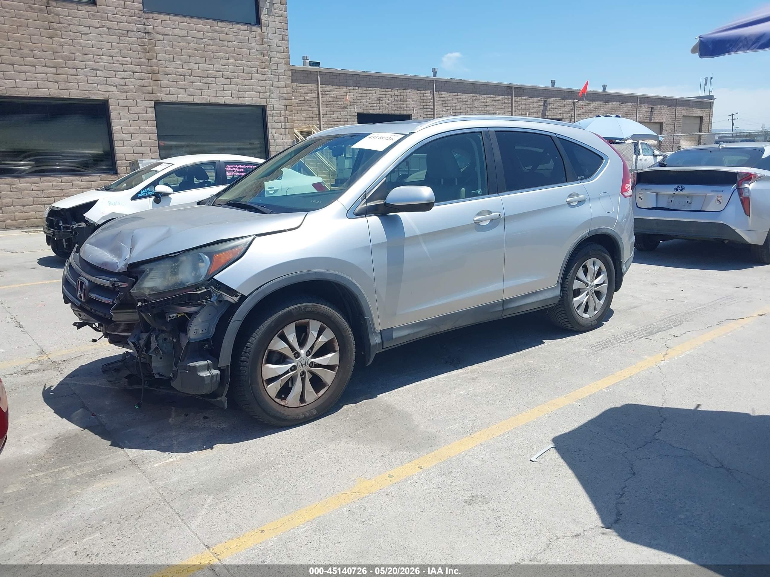 2012 Honda Cr-v Ex-l Silver vin: JHLRM3H74CC001995