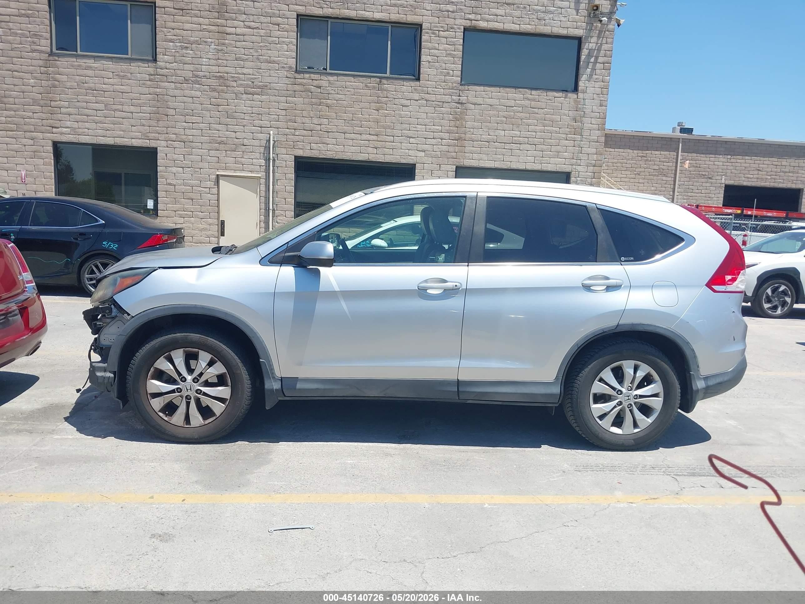 2012 Honda Cr-v Ex-l Silver vin: JHLRM3H74CC001995