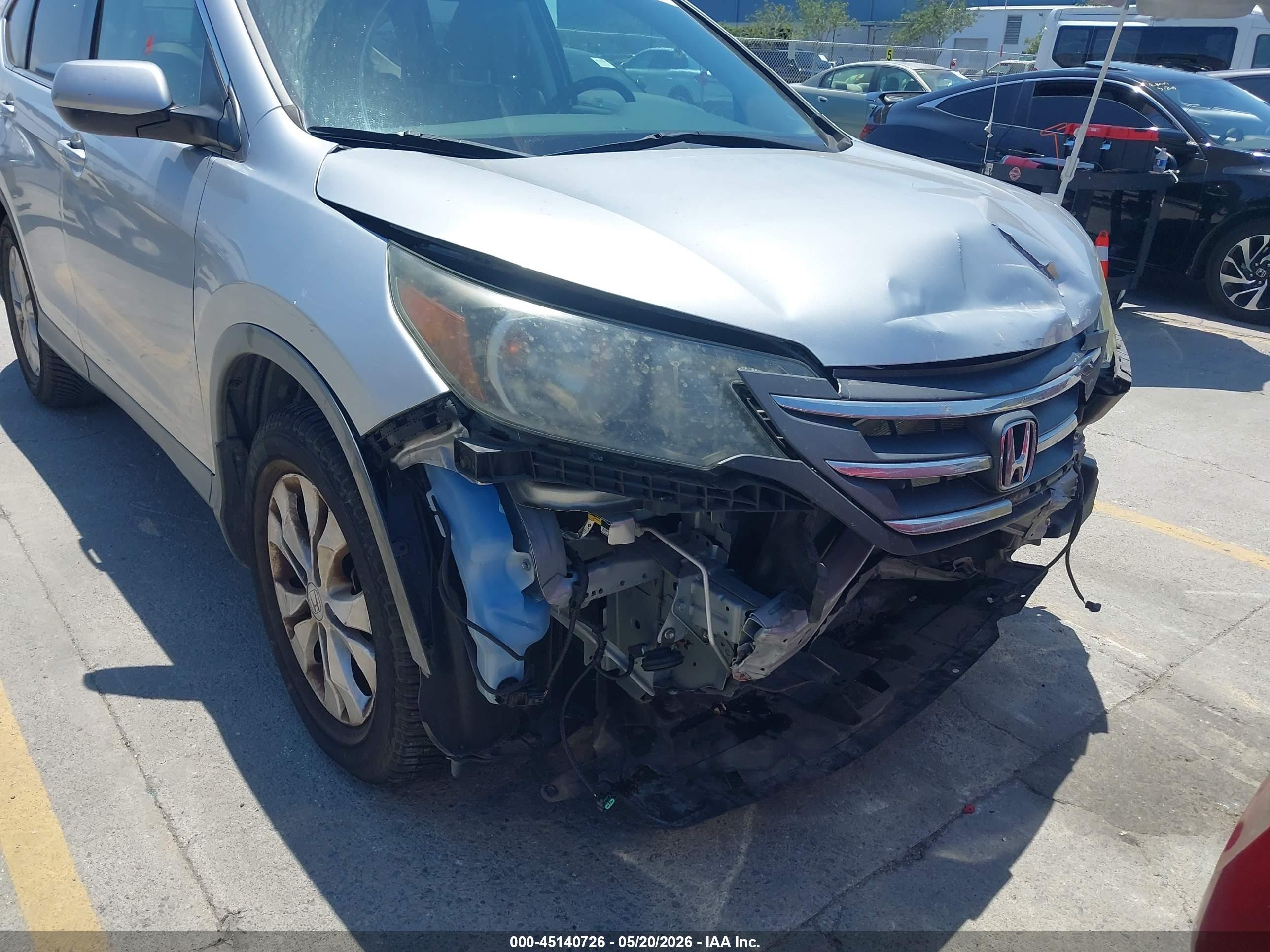 2012 Honda Cr-v Ex-l Silver vin: JHLRM3H74CC001995