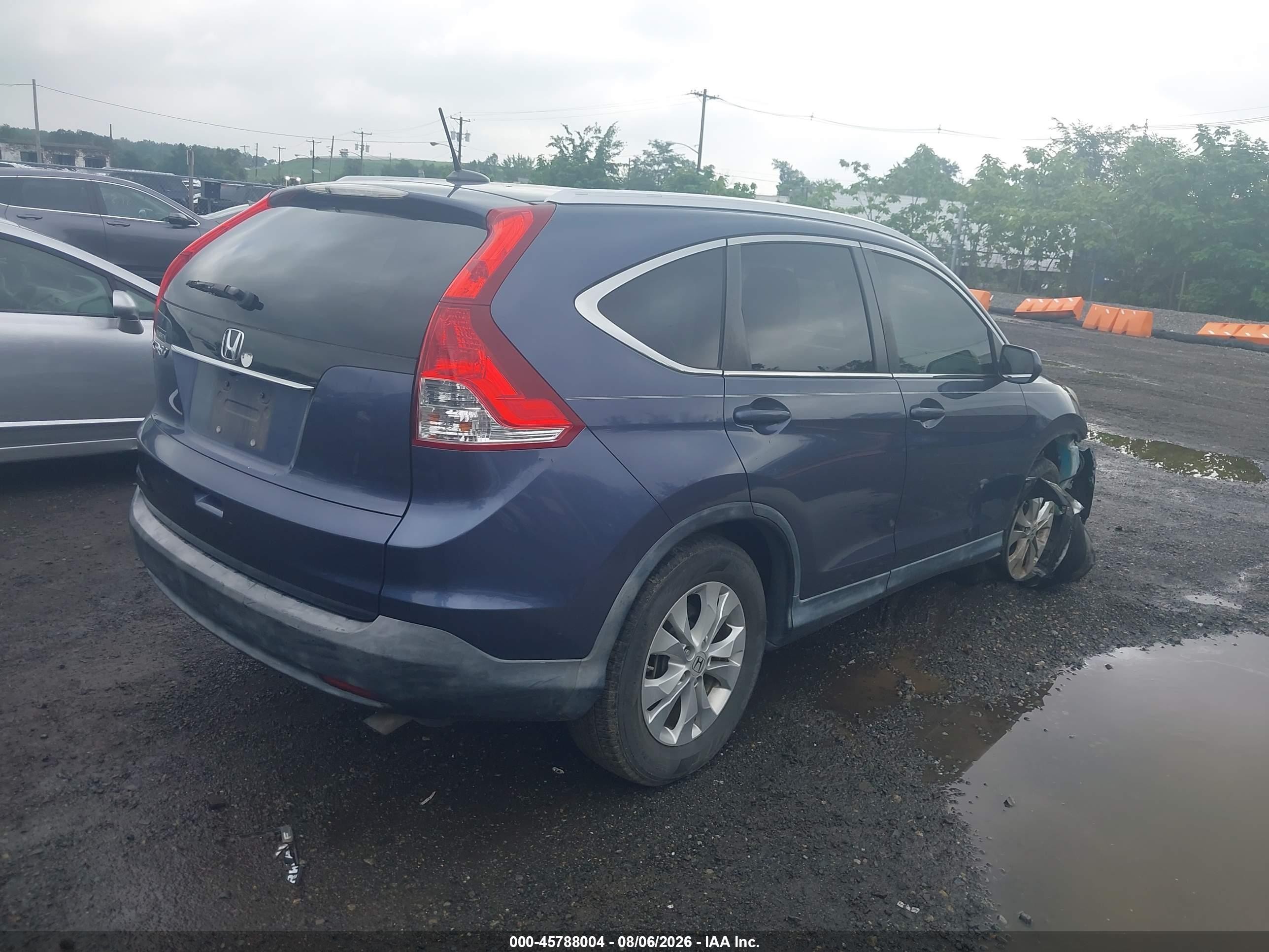 2012 Honda Cr-v Ex-l Blue vin: JHLRM3H74CC003116