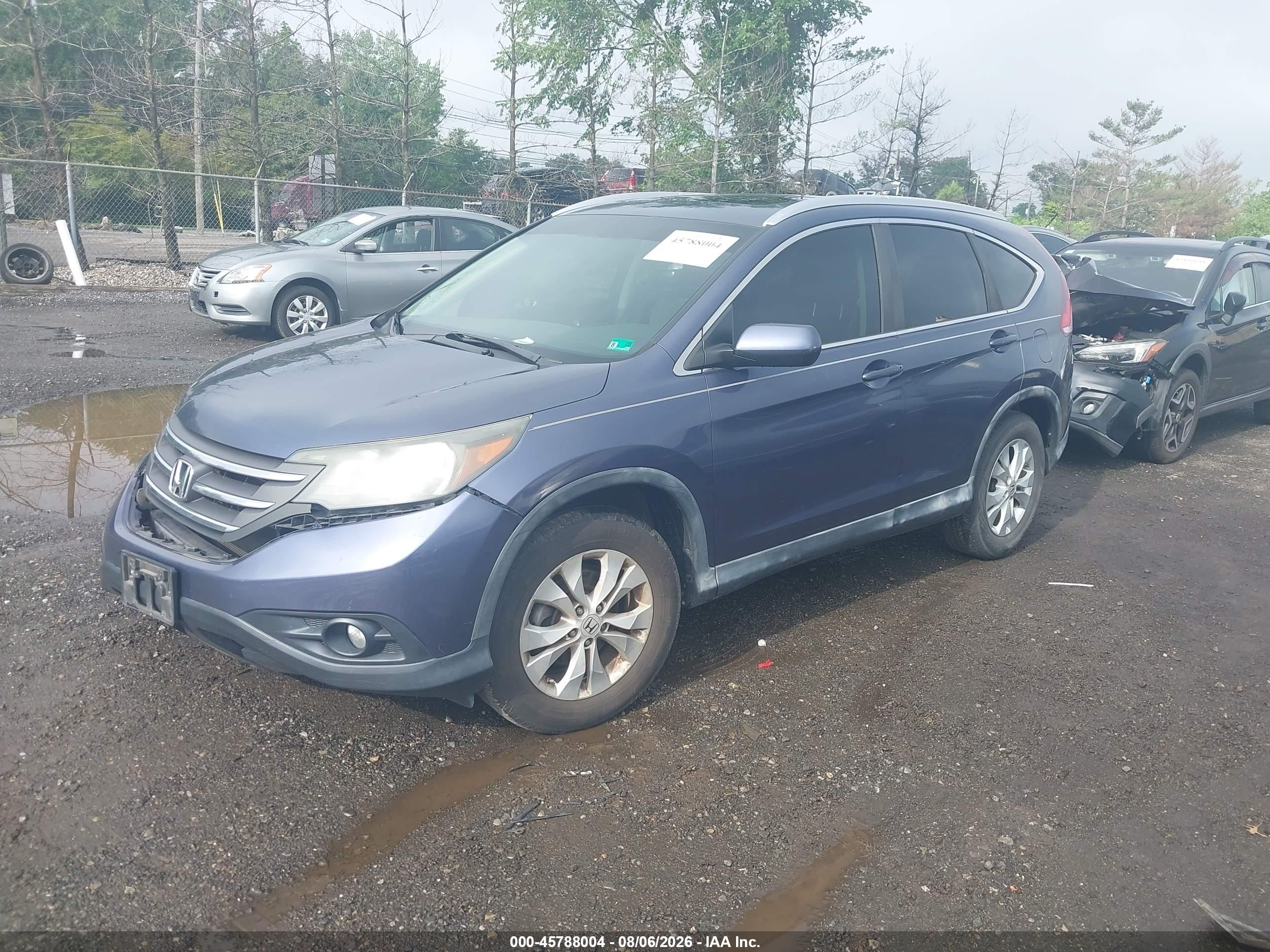 2012 Honda Cr-v Ex-l Blue vin: JHLRM3H74CC003116