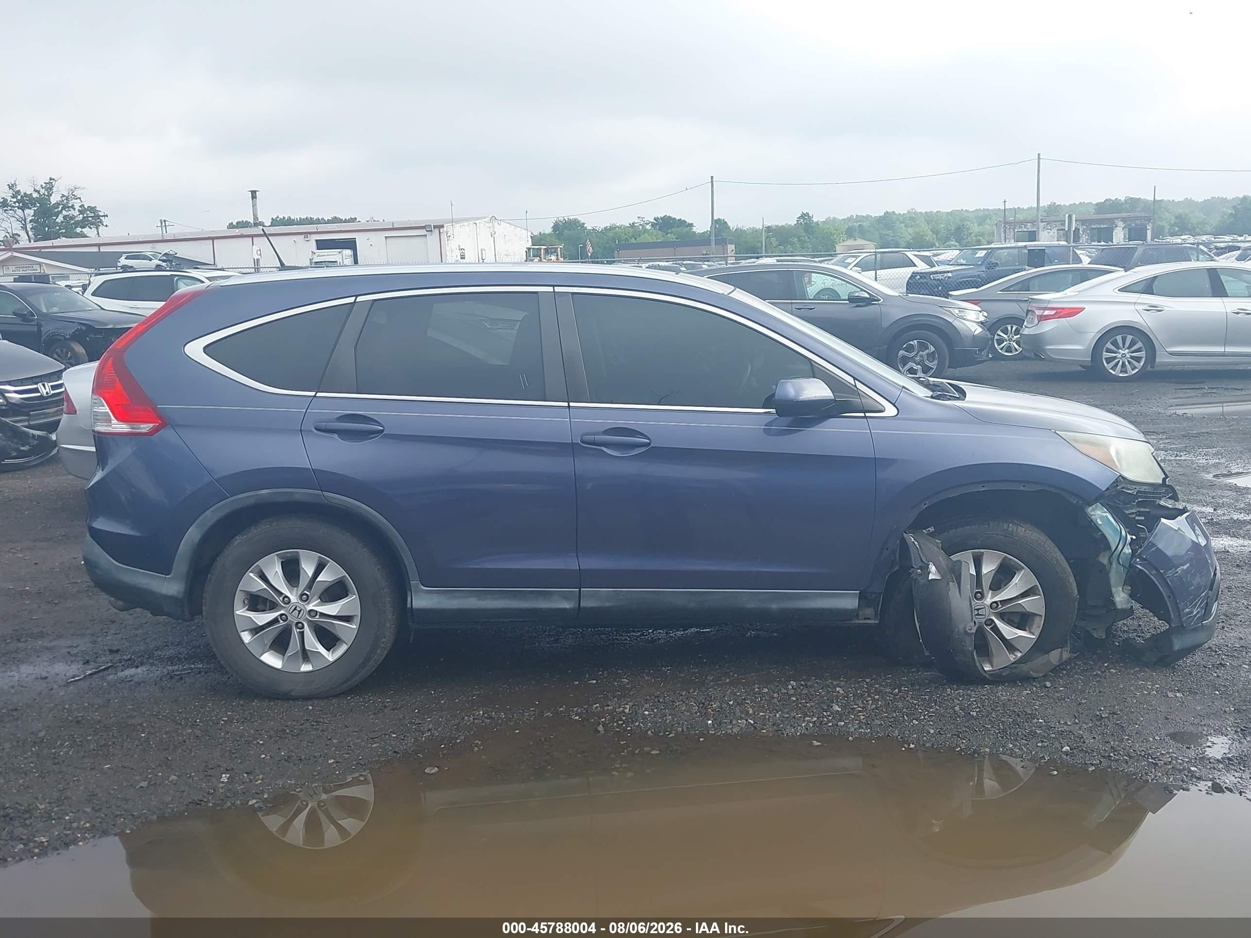 2012 Honda Cr-v Ex-l Blue vin: JHLRM3H74CC003116