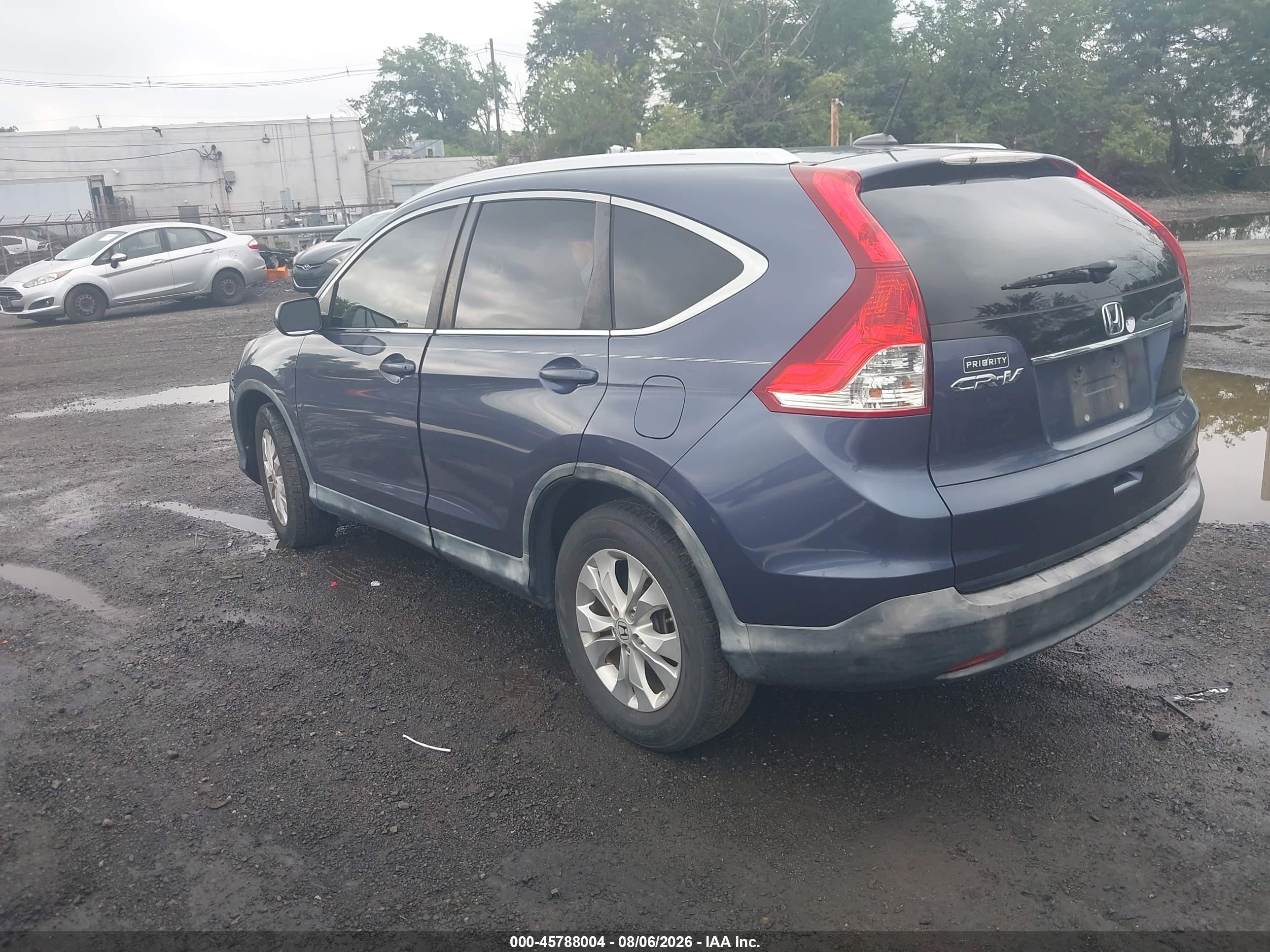 2012 Honda Cr-v Ex-l Blue vin: JHLRM3H74CC003116