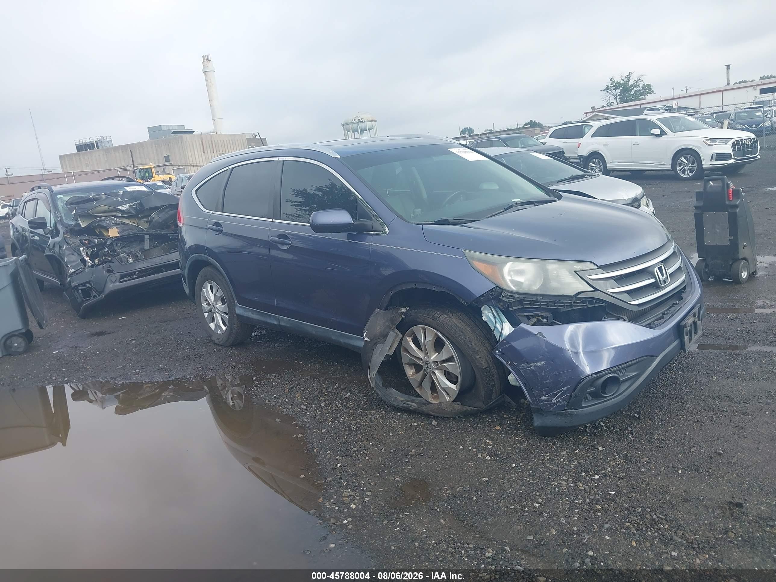2012 Honda Cr-v Ex-l Blue vin: JHLRM3H74CC003116