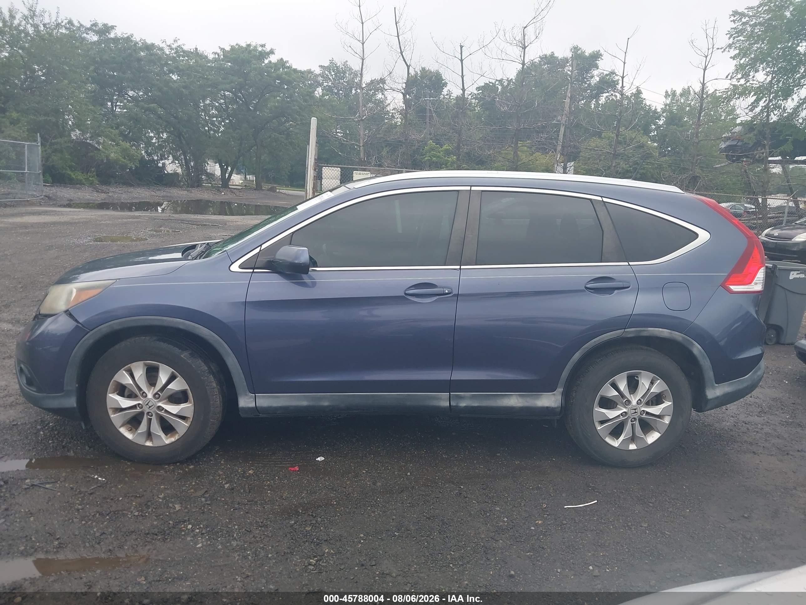 2012 Honda Cr-v Ex-l Blue vin: JHLRM3H74CC003116