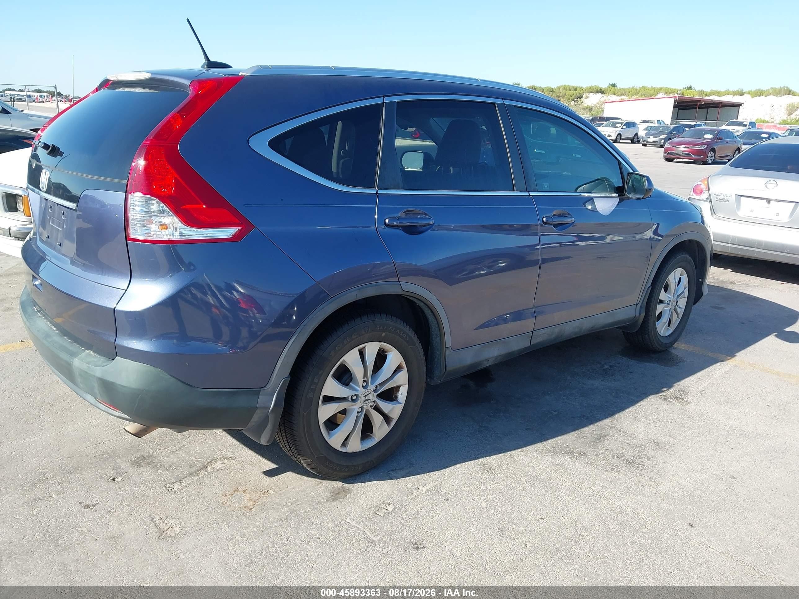 2012 Honda Cr-v Ex-l Синий vin: JHLRM3H74CC007036