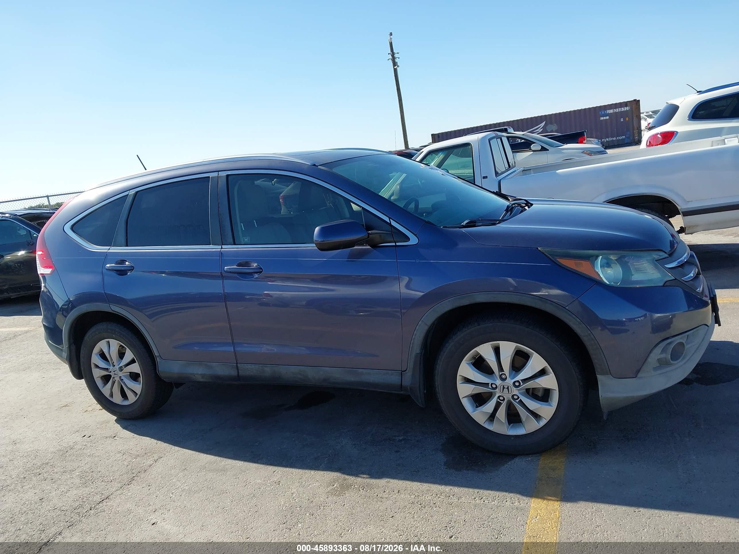 2012 Honda Cr-v Ex-l Синий vin: JHLRM3H74CC007036